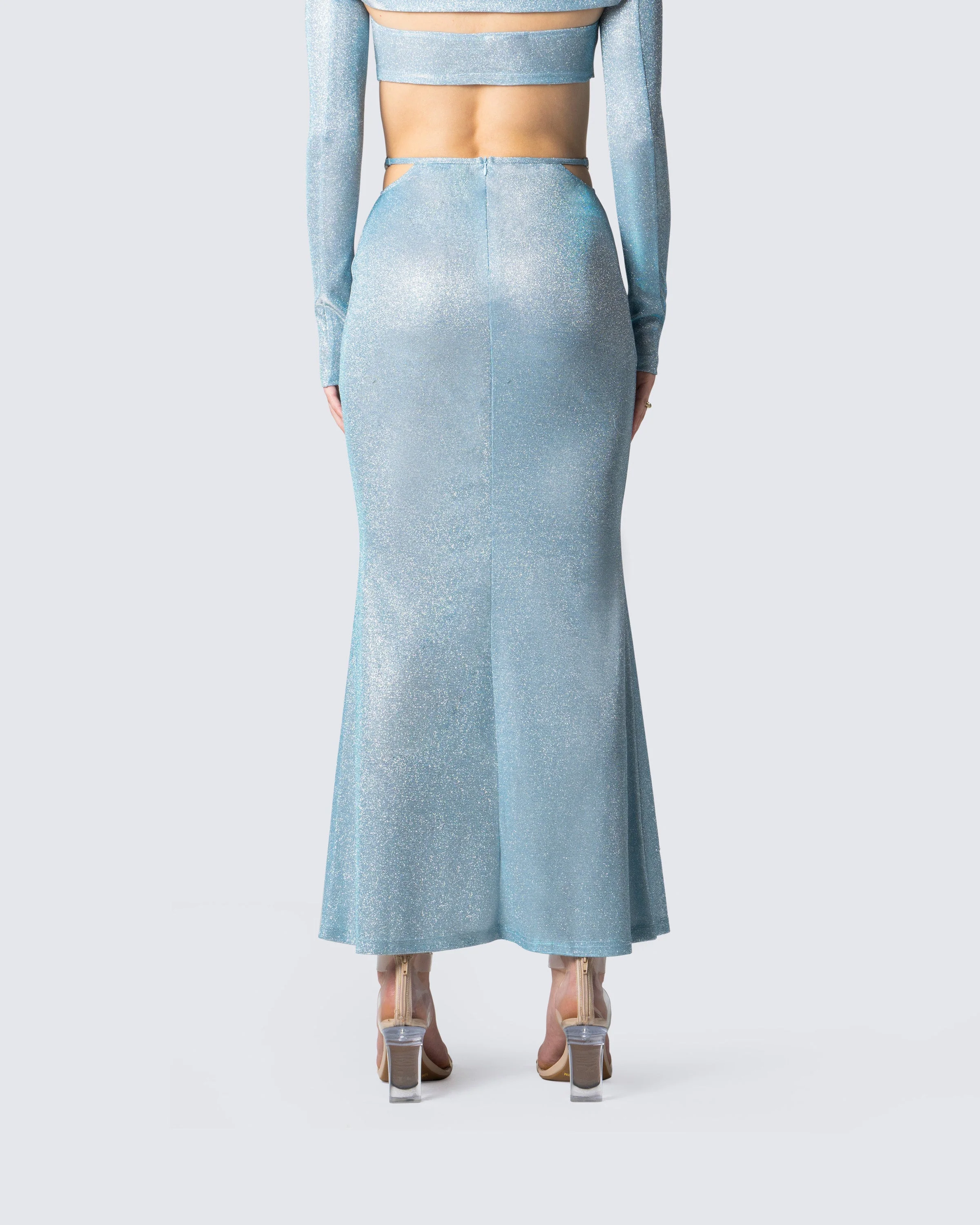 Erika Blue Maxi Skirt - Image 6