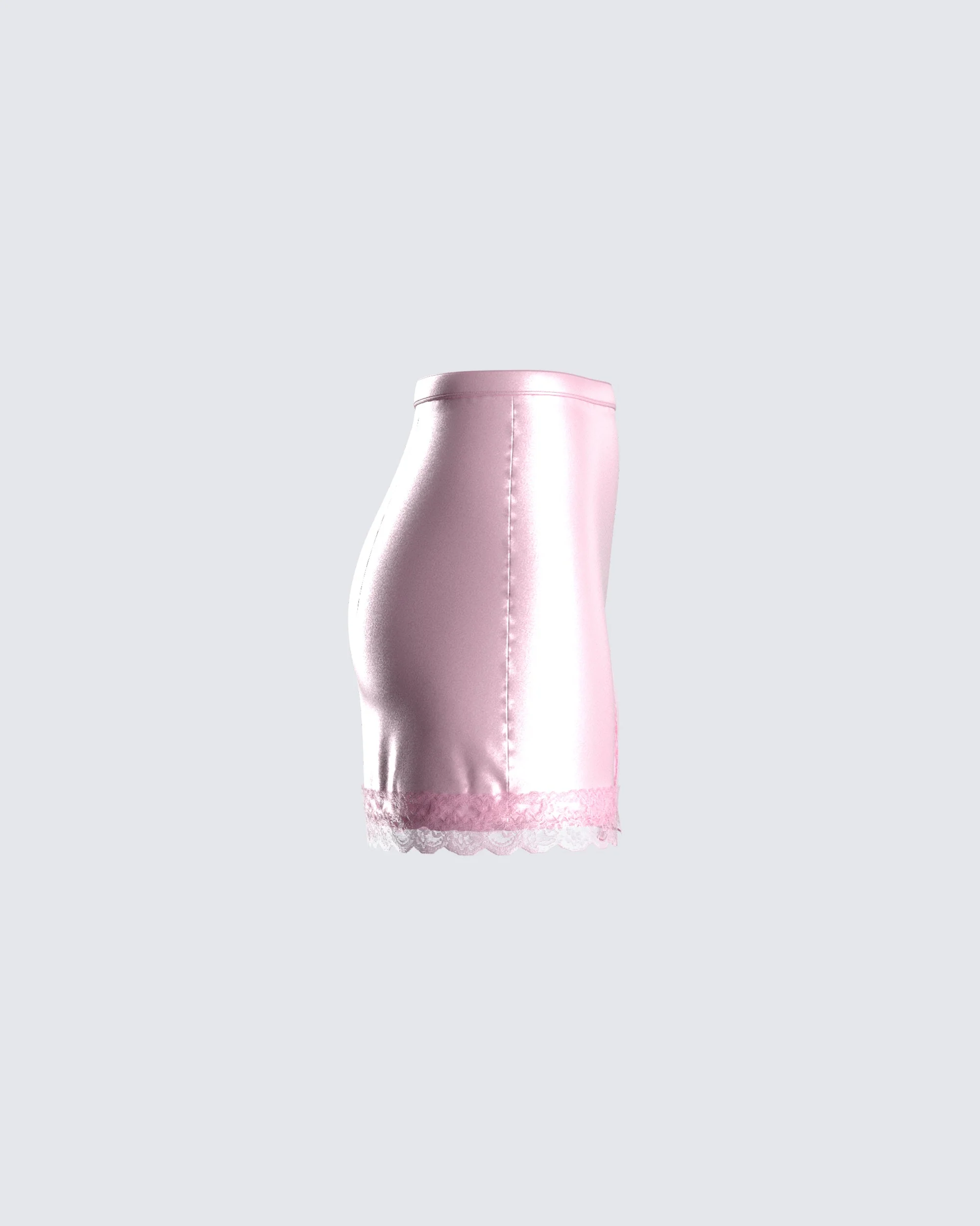 Eris Pink Lace Trim Skirt - Image 2