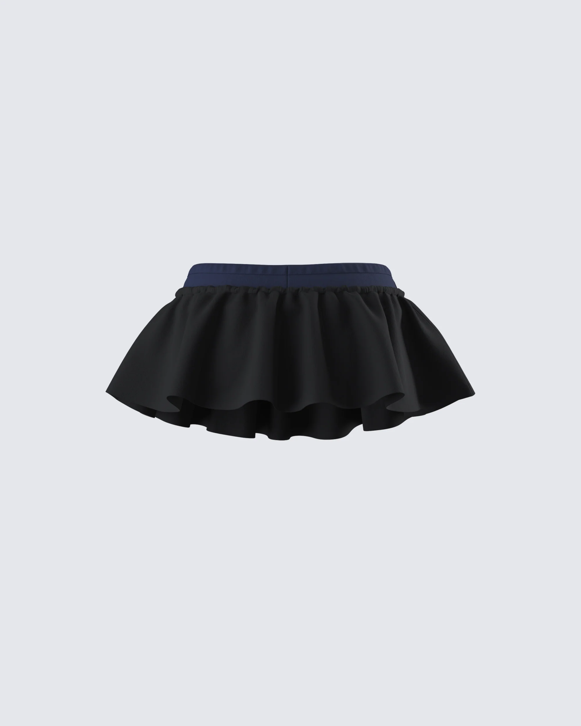 Esa Black Flounce Micro Mini Skort - Image 3