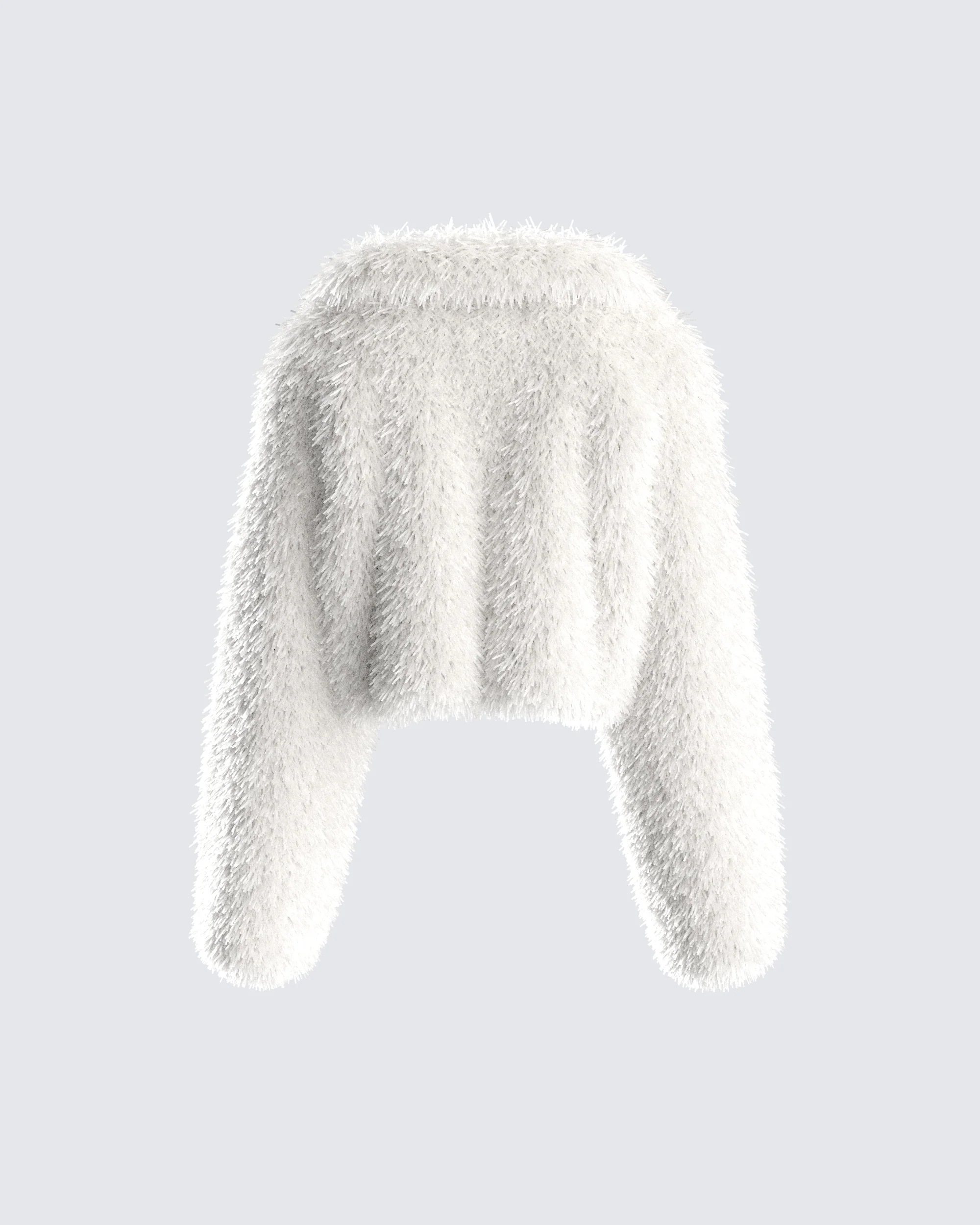 Estella Ivory Vegan Fur Coat - Image 3
