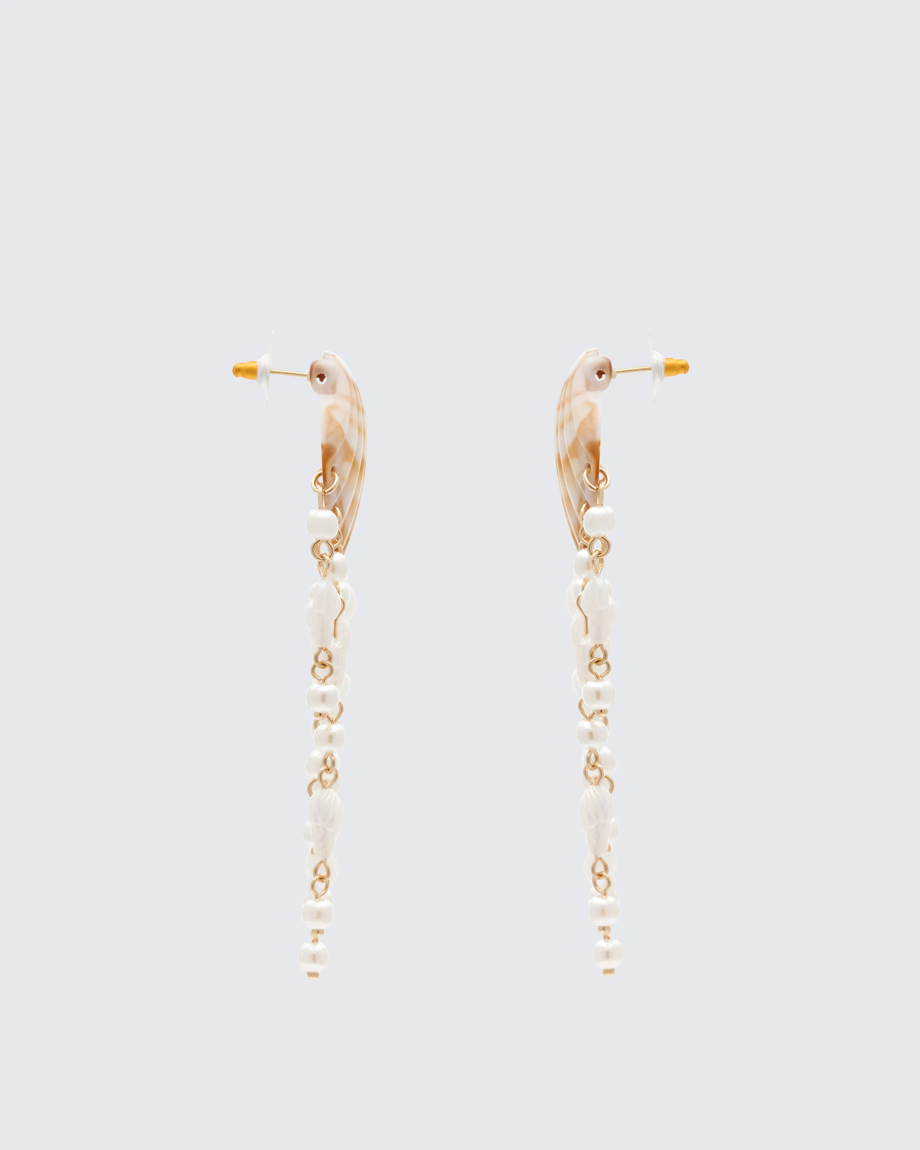Eugenia Ivory Shell Chandelier Earrings - Image 2