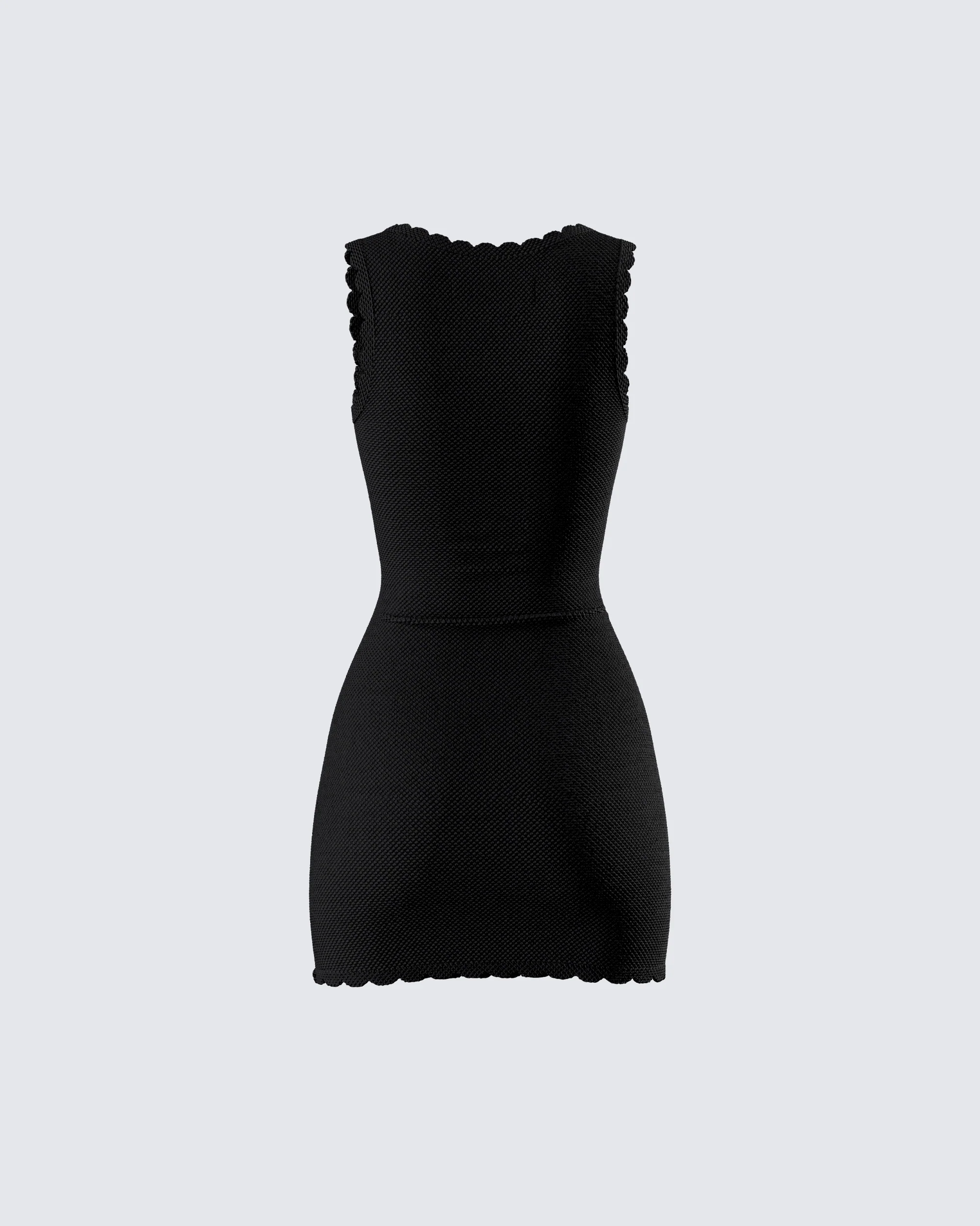 Evianna Black Rosette Mini Dress - Image 3
