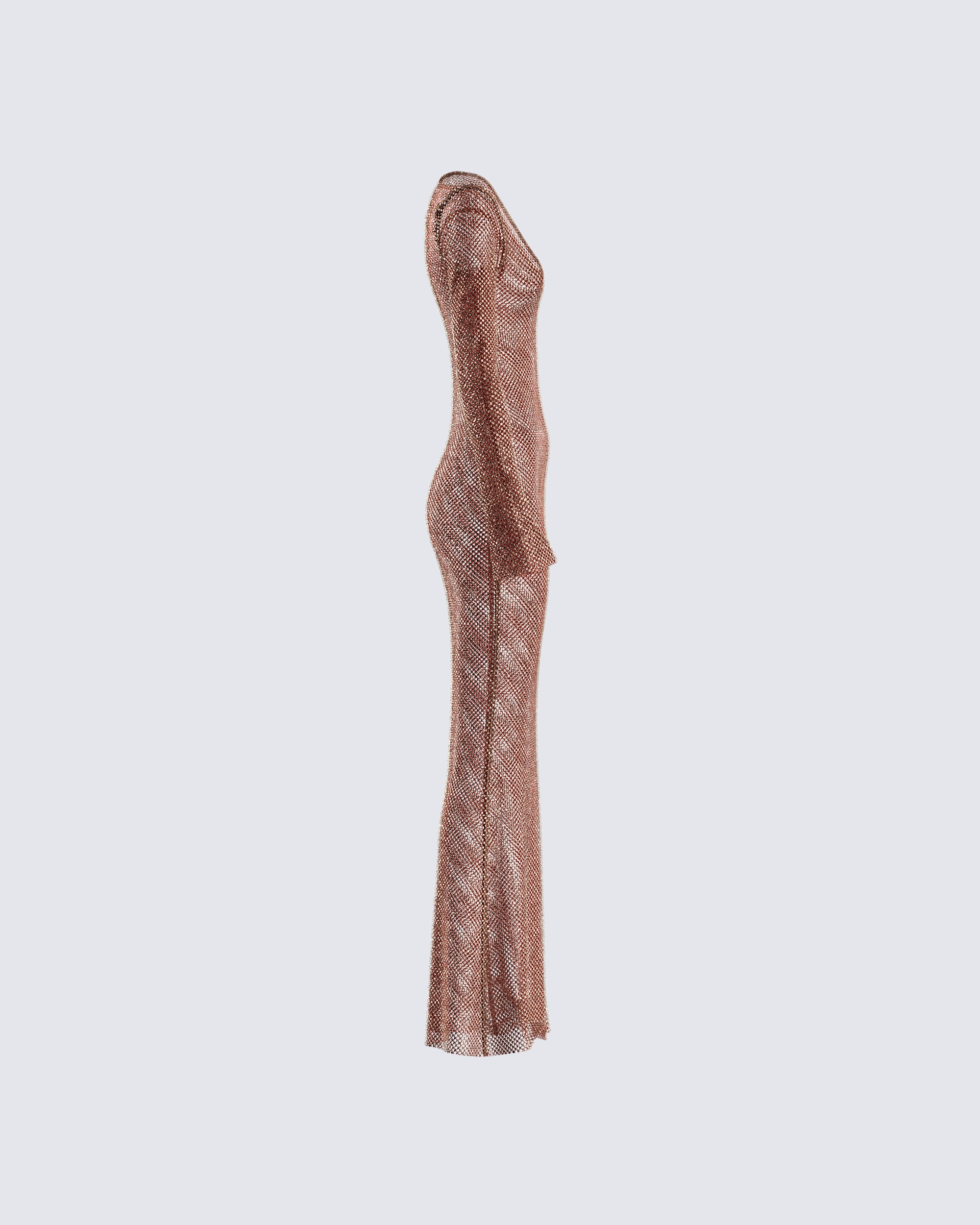 Ewa Brown Rhinestone Maxi Dress - Image 2