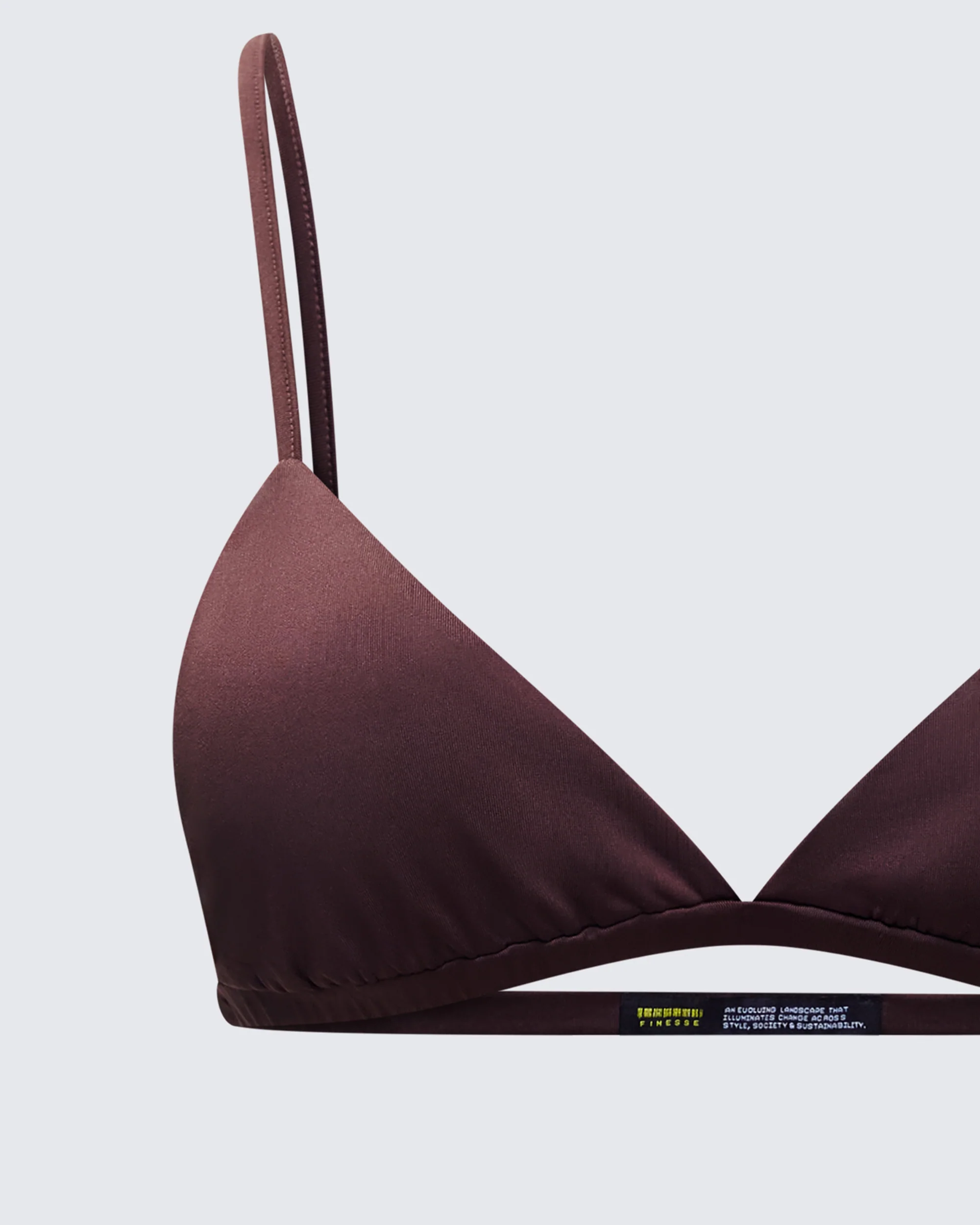 Ewa Brown Triangle Bralette Top - Image 6