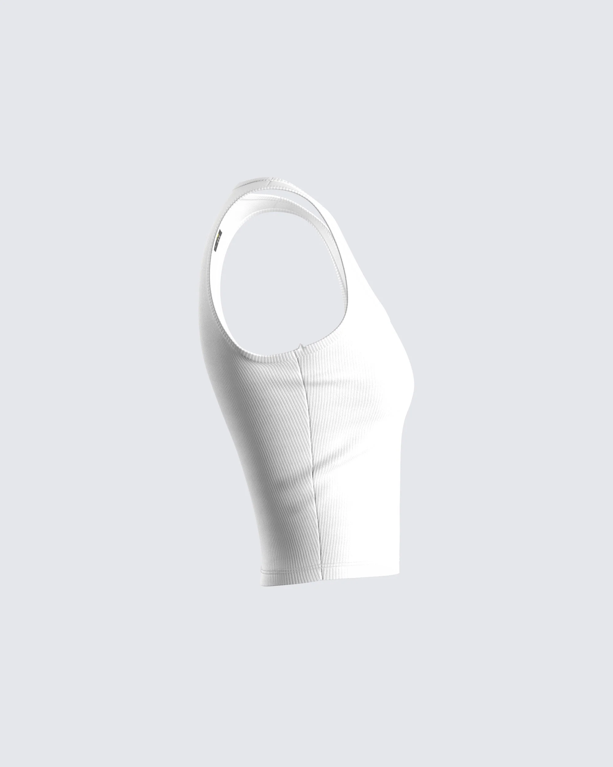 Ezra White Logo Tank Top - Image 2