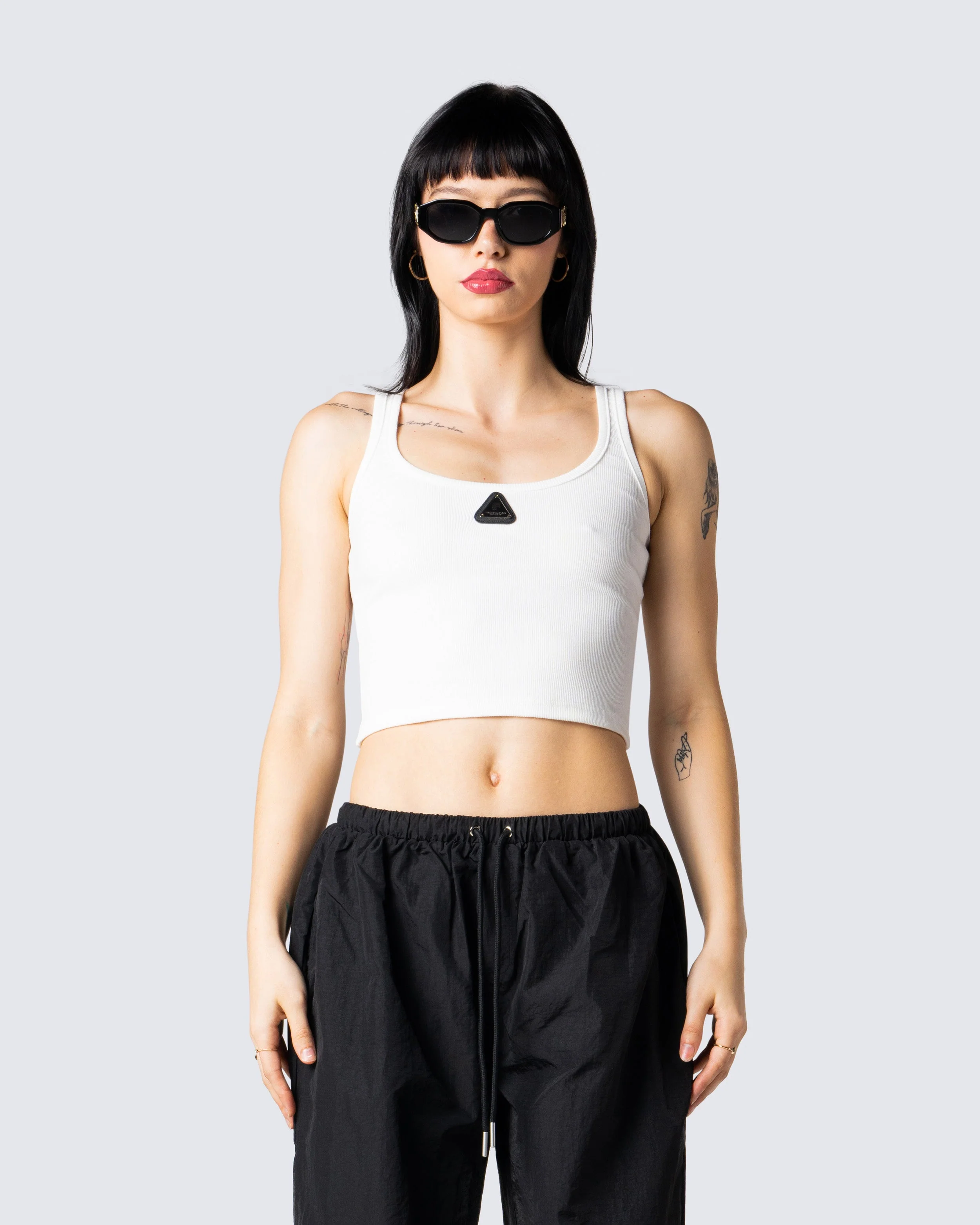 Ezra White Logo Tank Top - Image 4