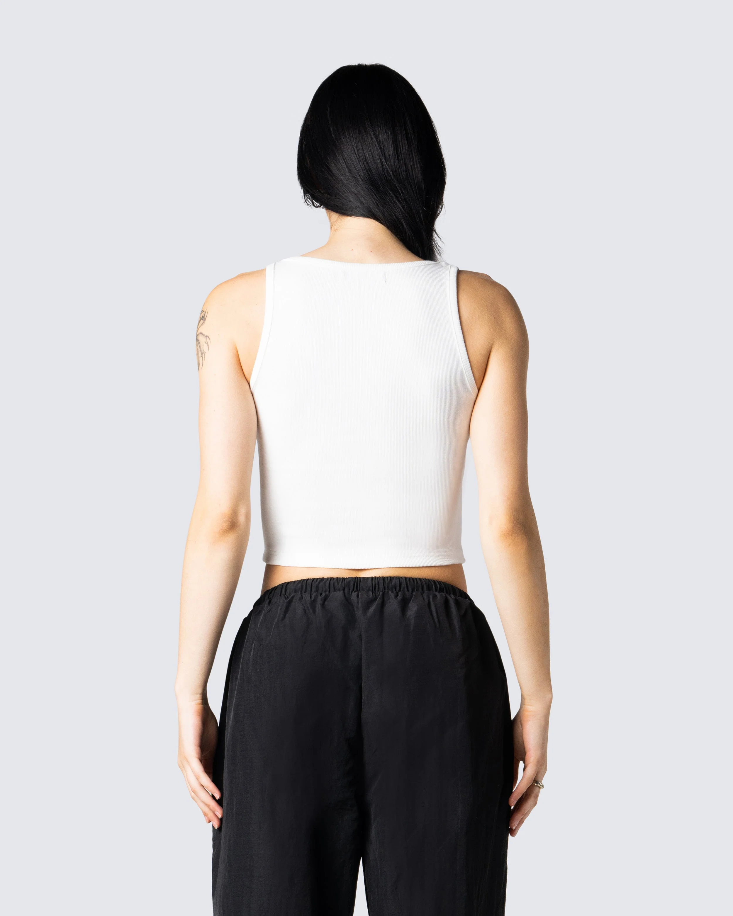 Ezra White Logo Tank Top - Image 6