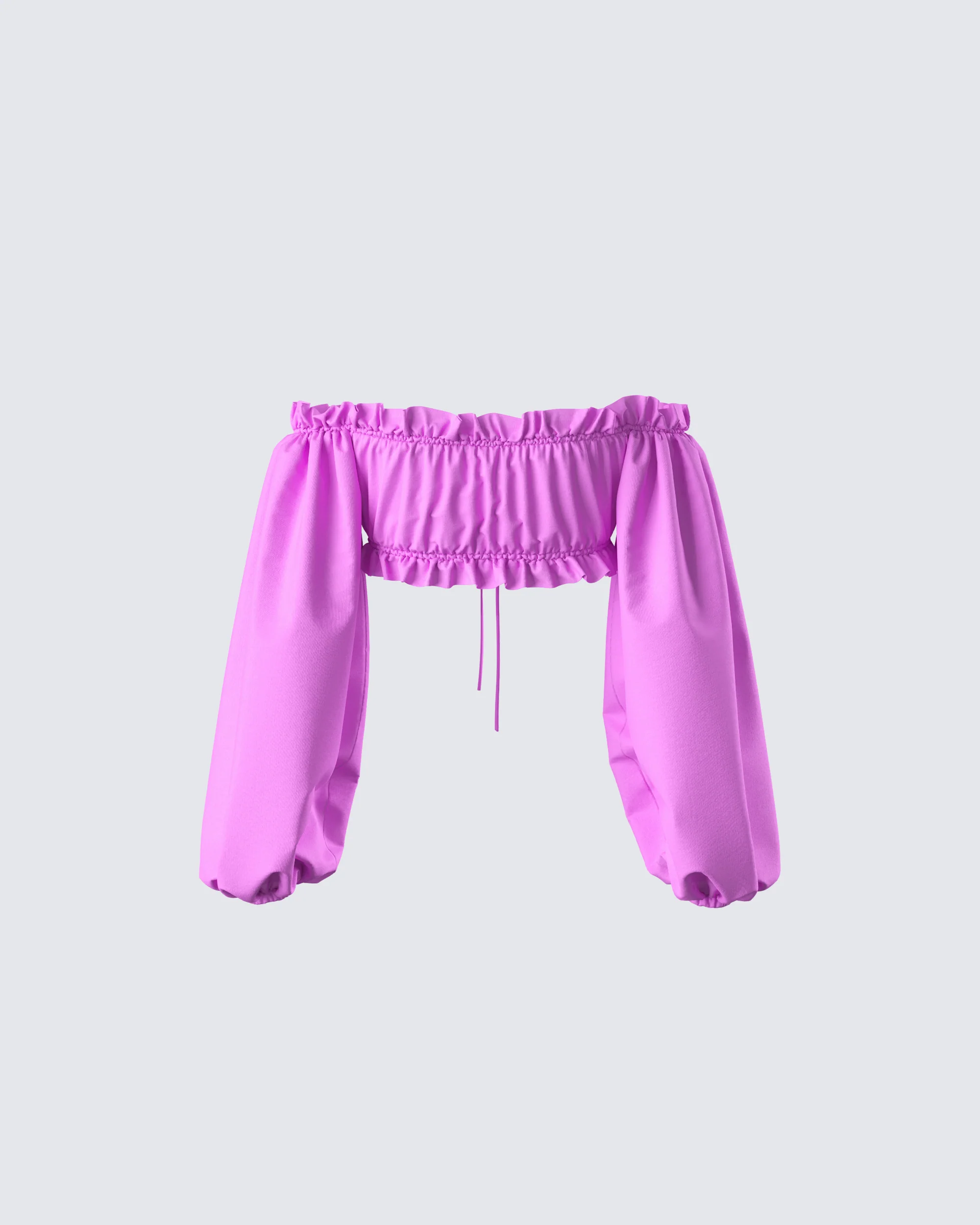 Fabiana Lilac Off Shoulder Crop Top - Image 3