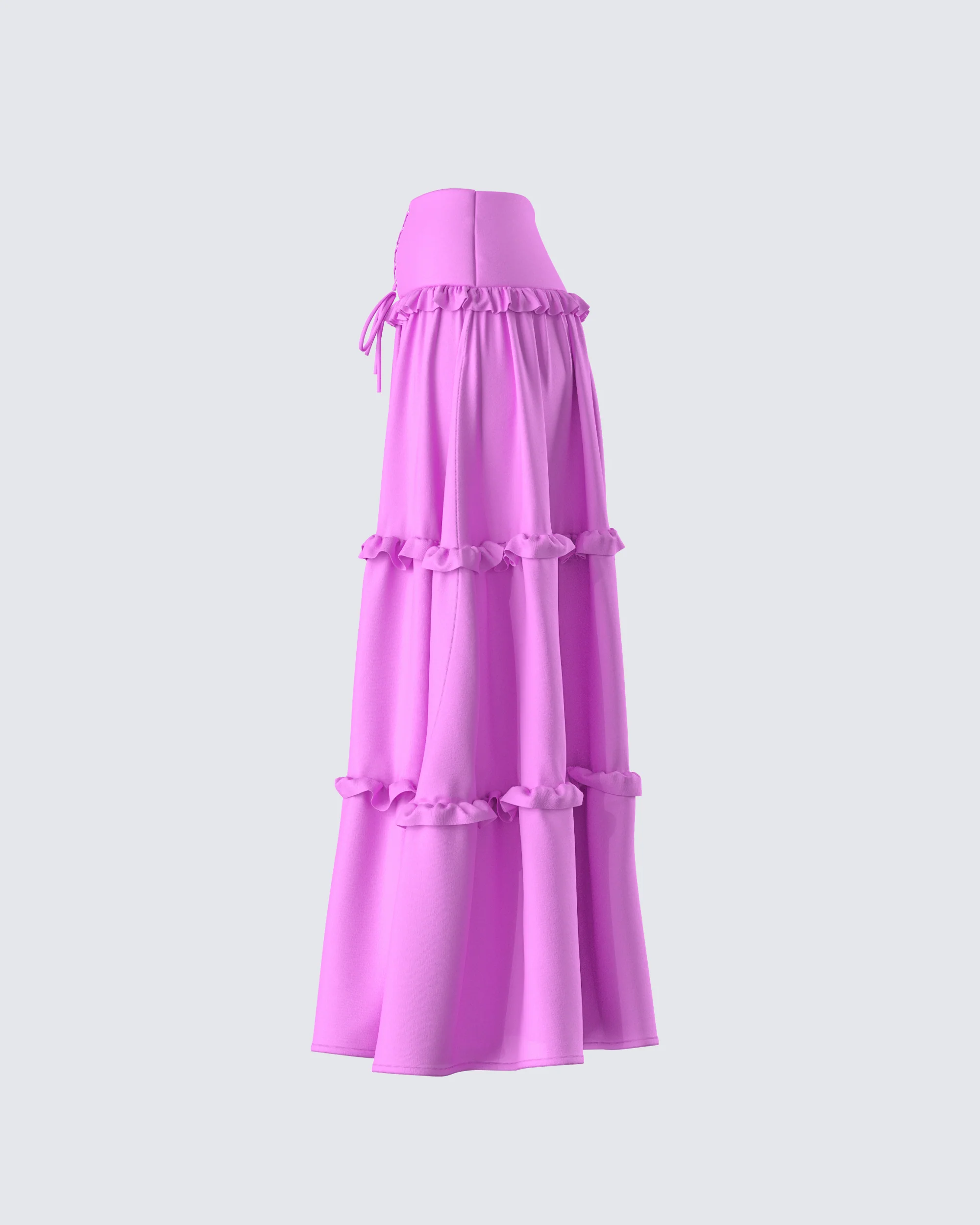Fabiana Lilac Tiered Maxi Skirt - Image 2