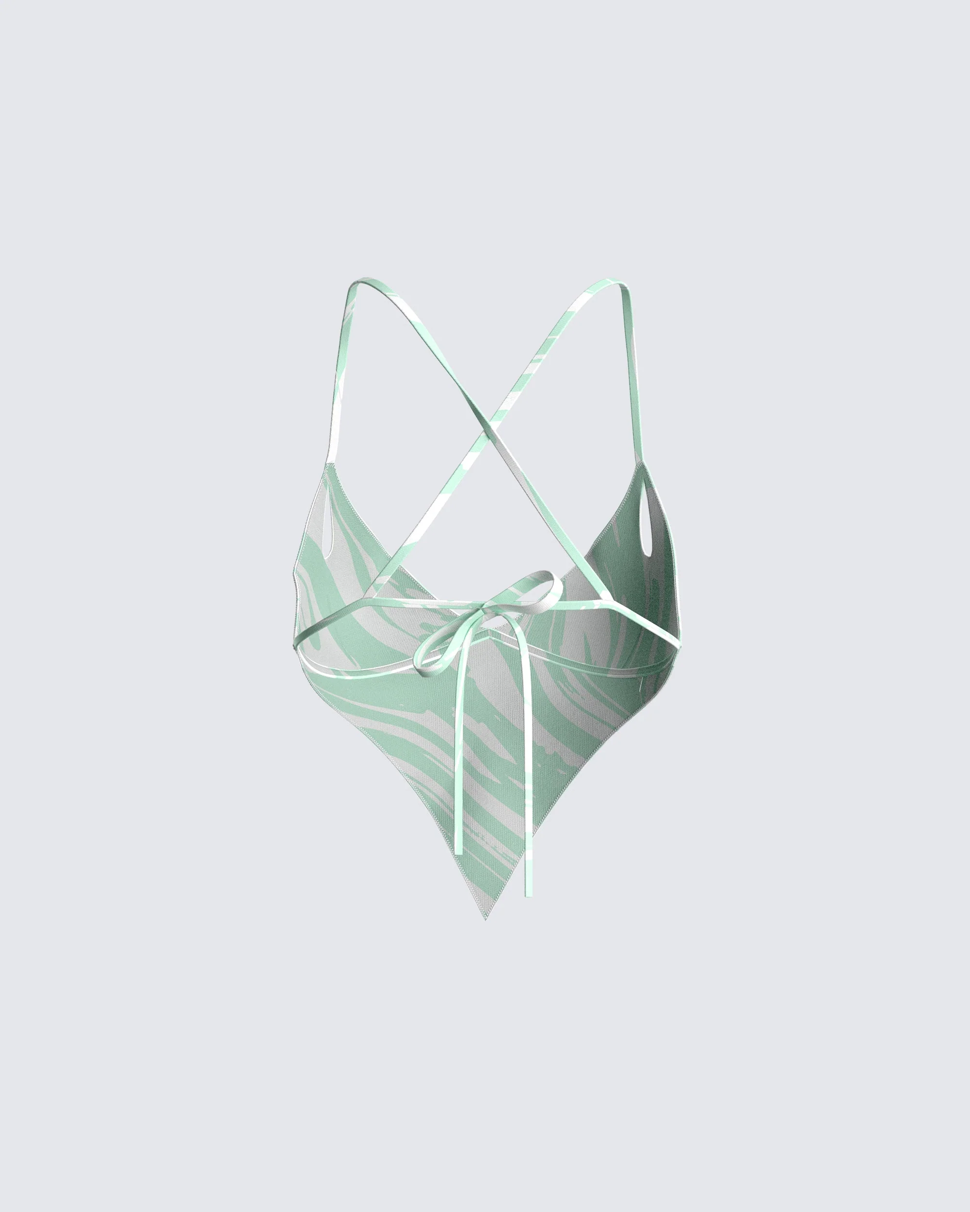 Fallon Abstract Print Triangle Top - Image 3