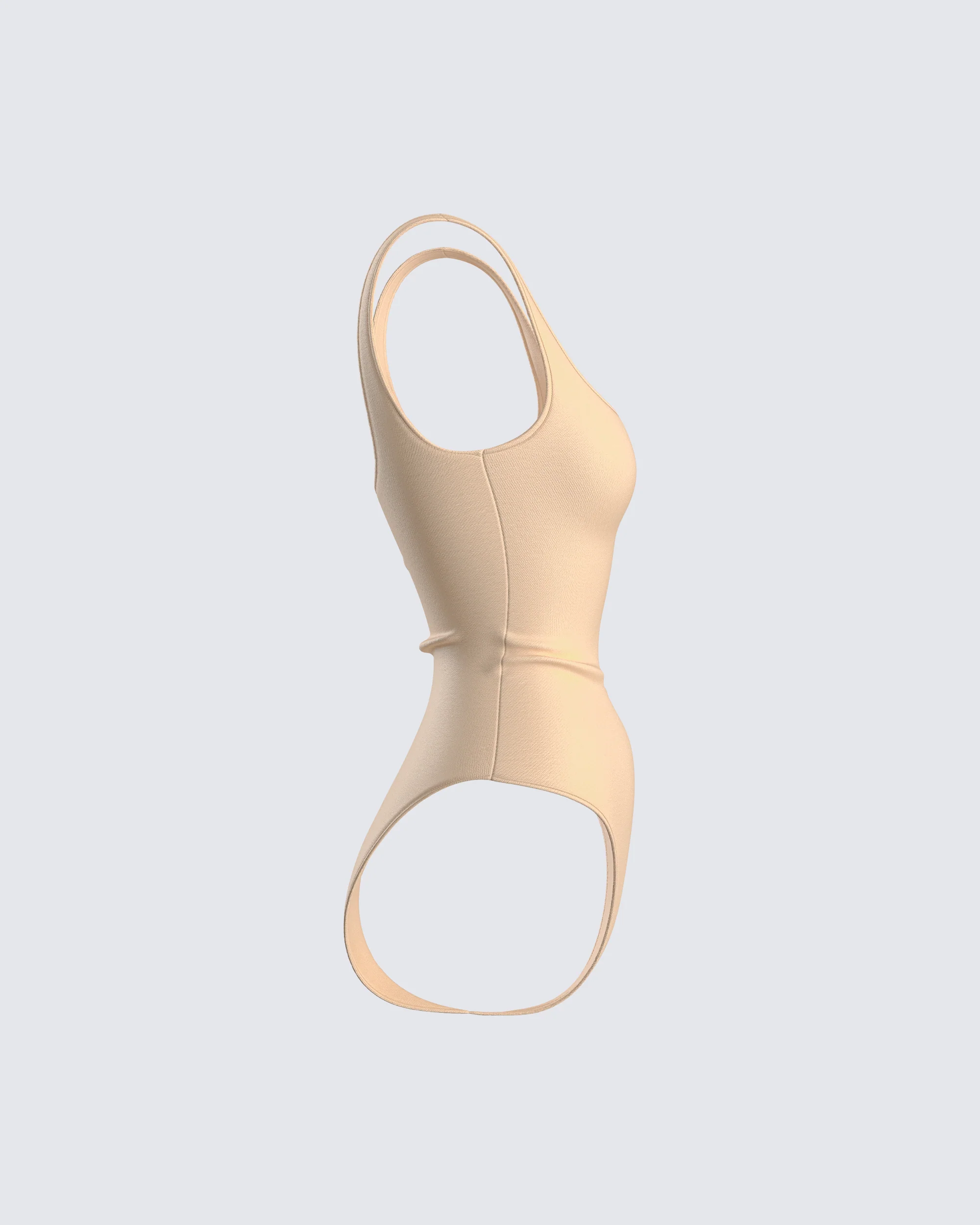 Fatima Beige Tank Bodysuit - Image 2