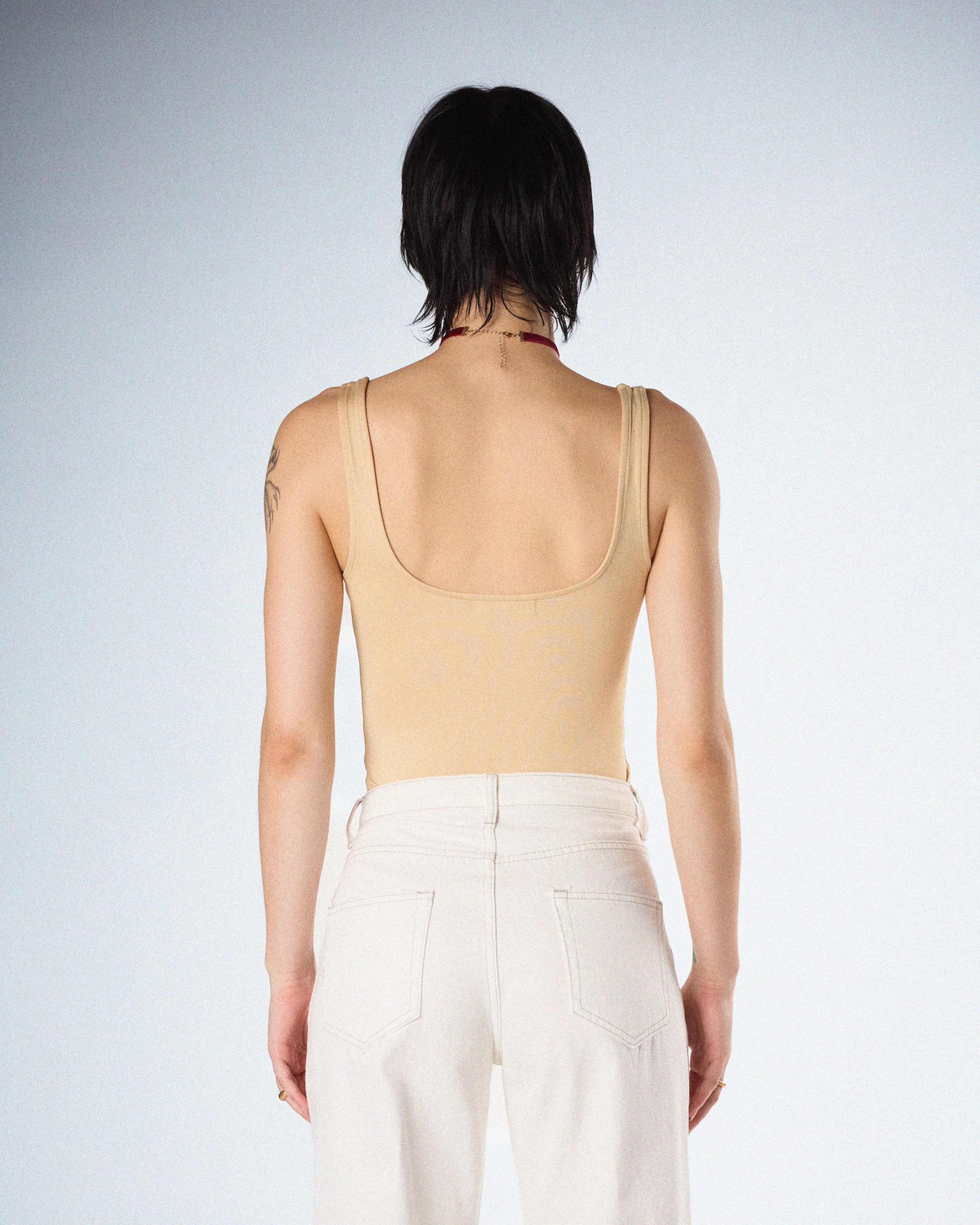 Fatima Beige Tank Bodysuit - Image 7