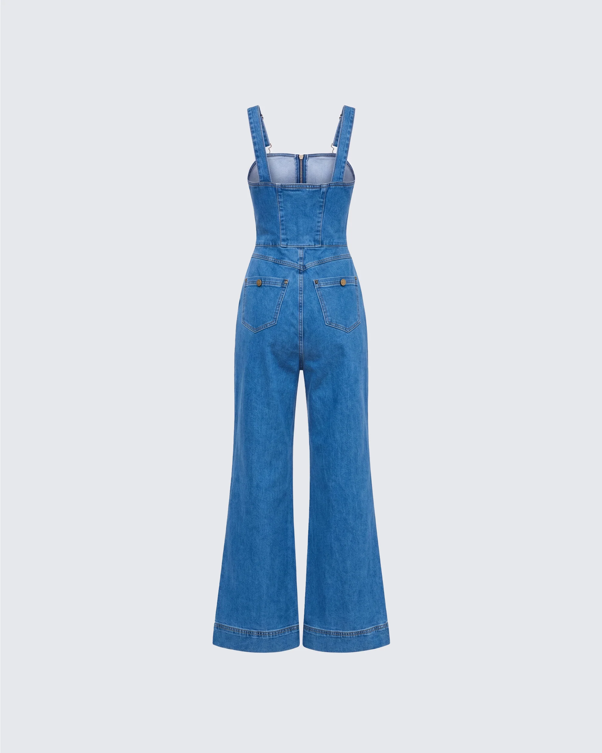 Fawn Blue Denim Overalls - Image 2
