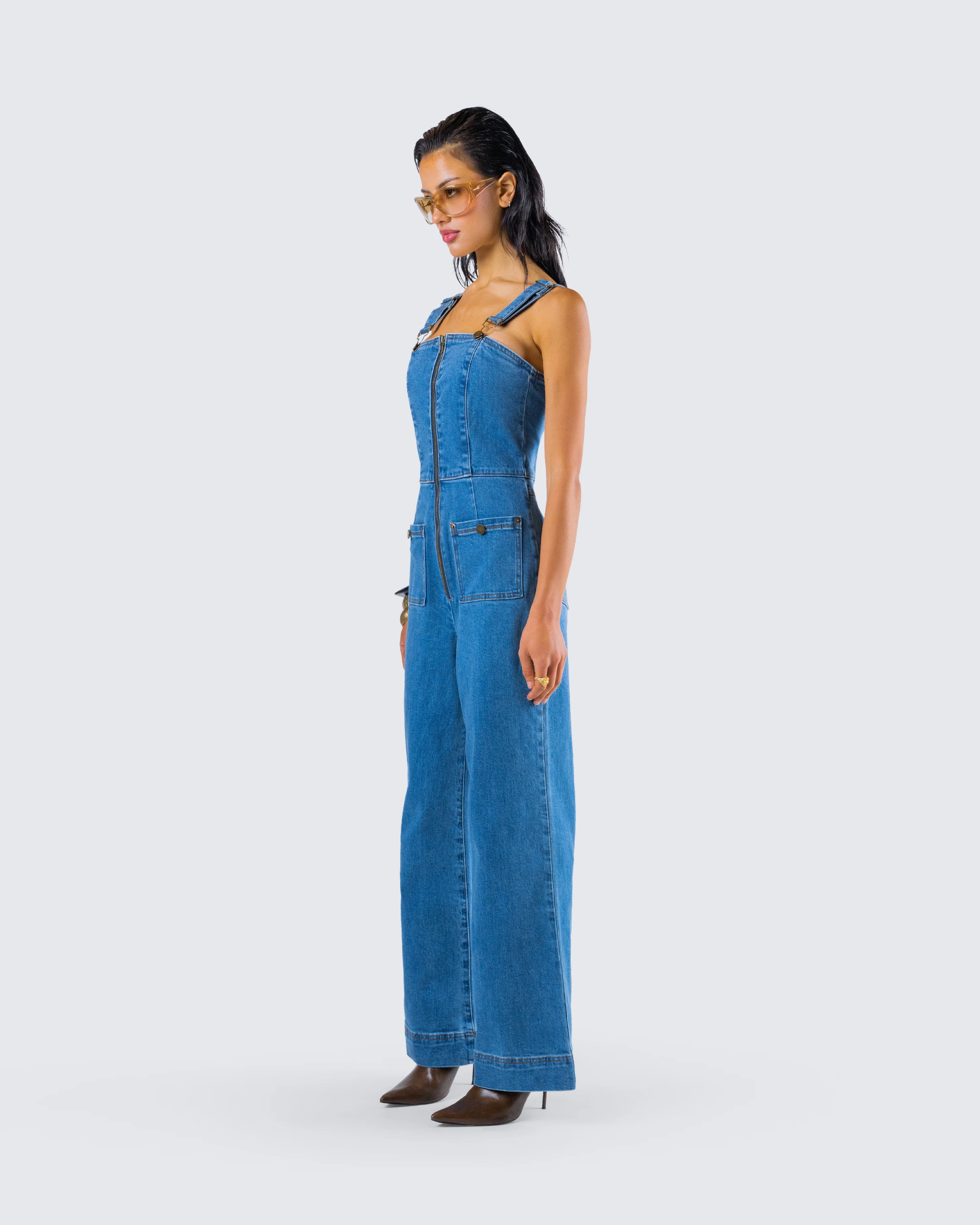 Fawn Blue Denim Overalls - Image 4