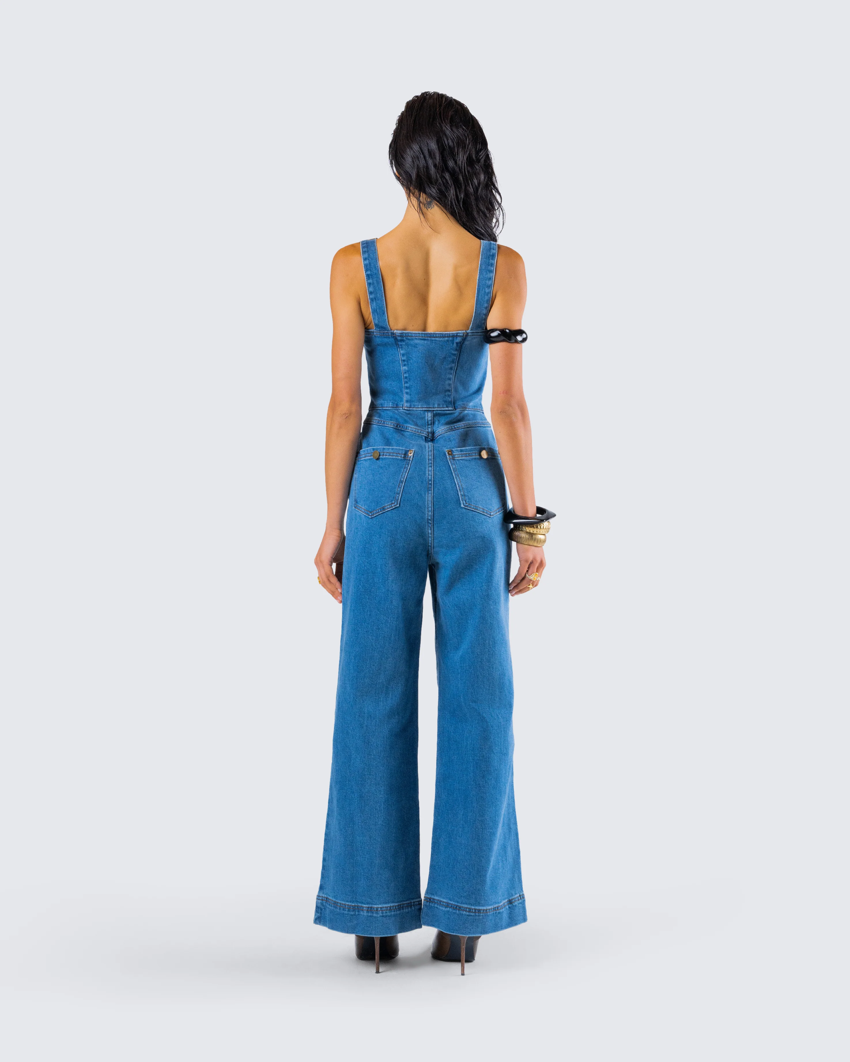 Fawn Blue Denim Overalls - Image 6
