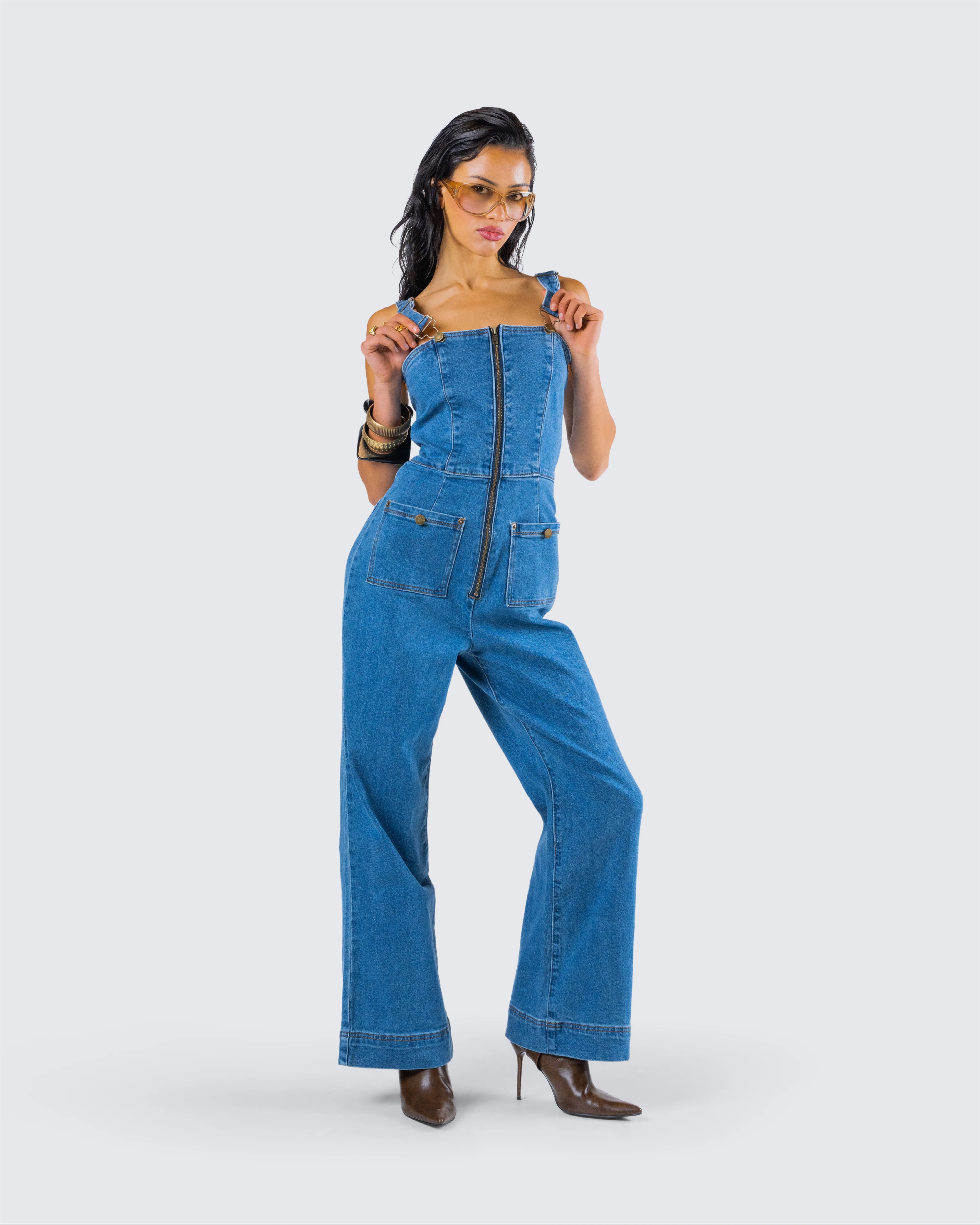 Fawn Blue Denim Overalls - Image 7
