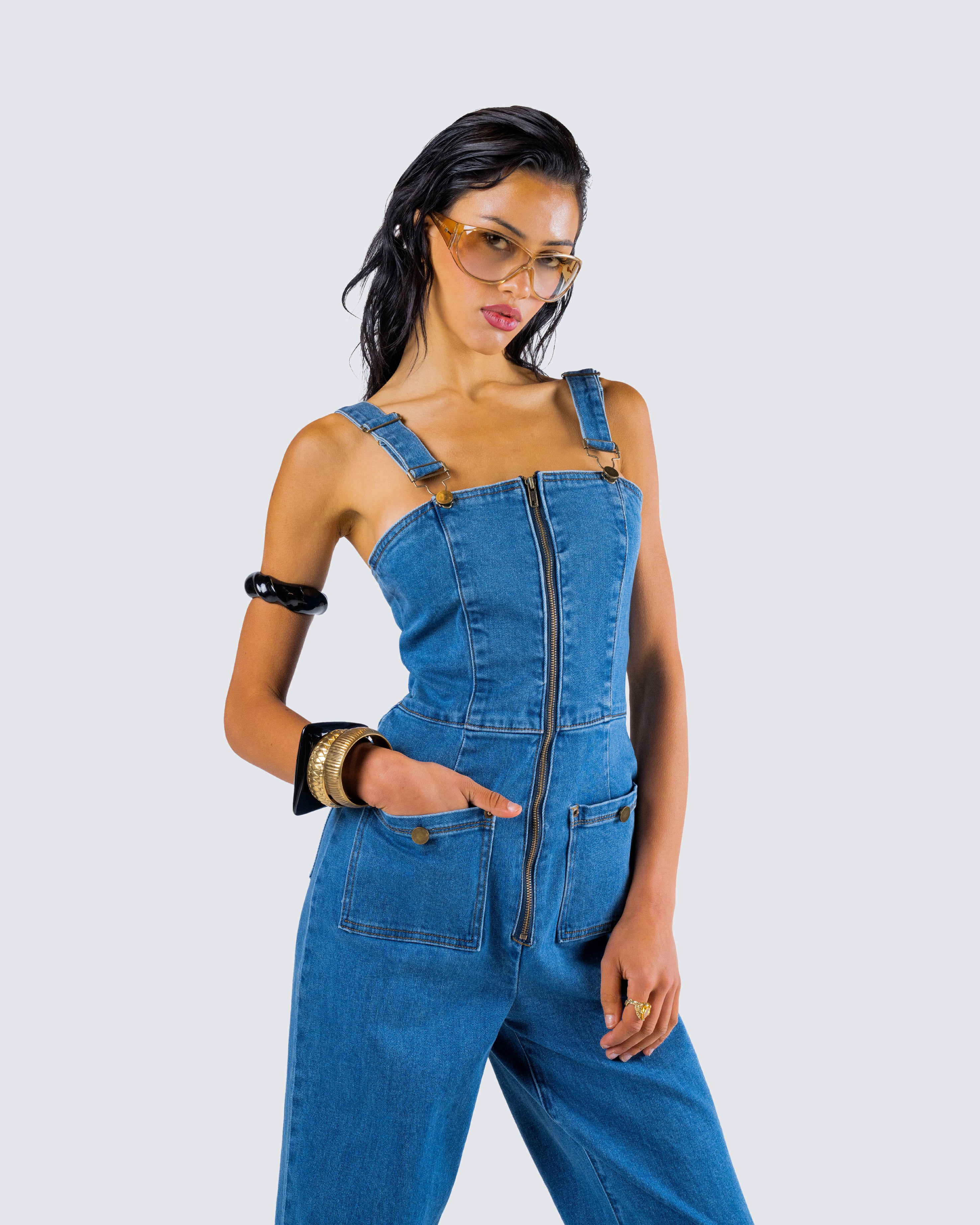 Fawn Blue Denim Overalls - Image 8
