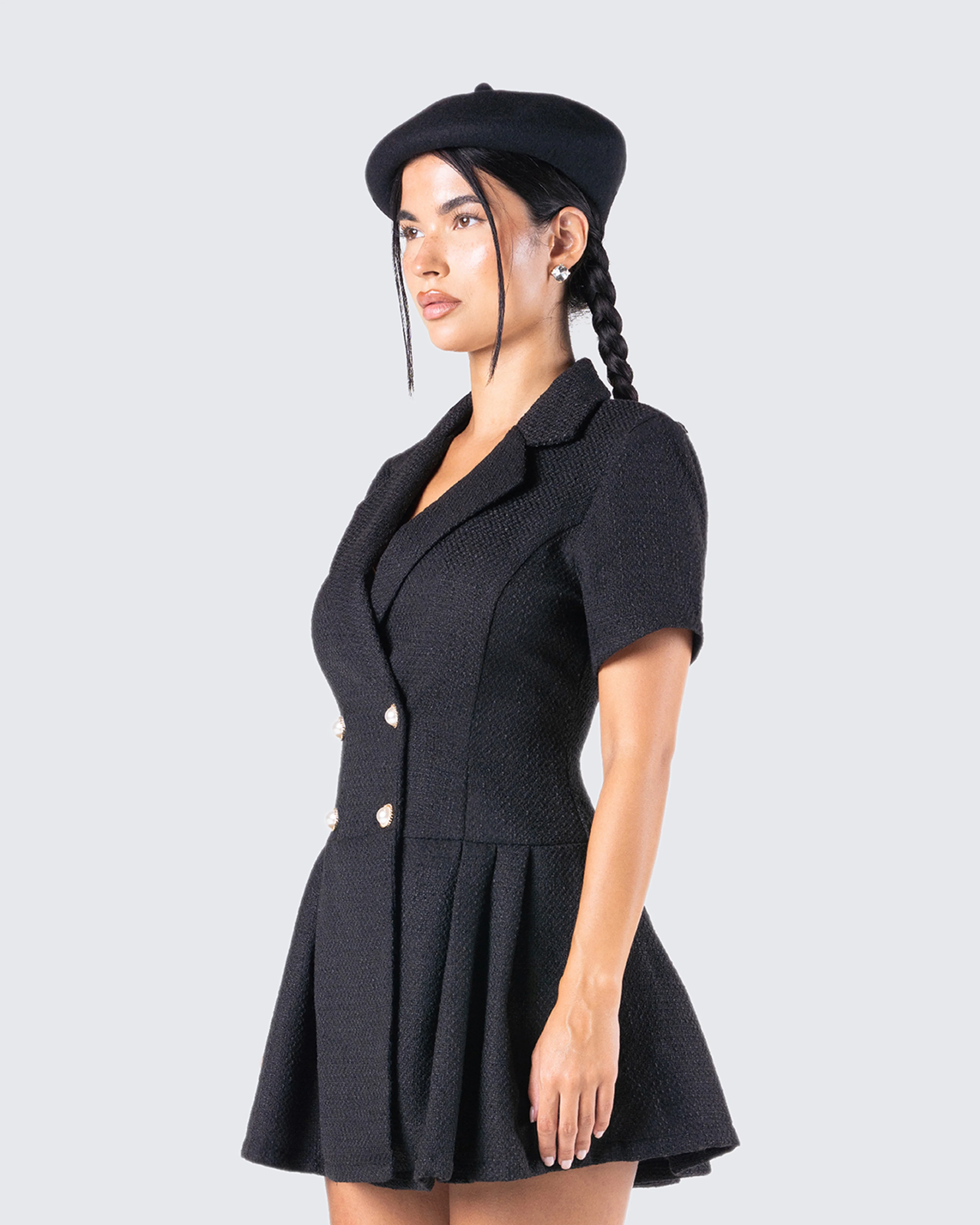 Felix Black Mini Dress - Image 5