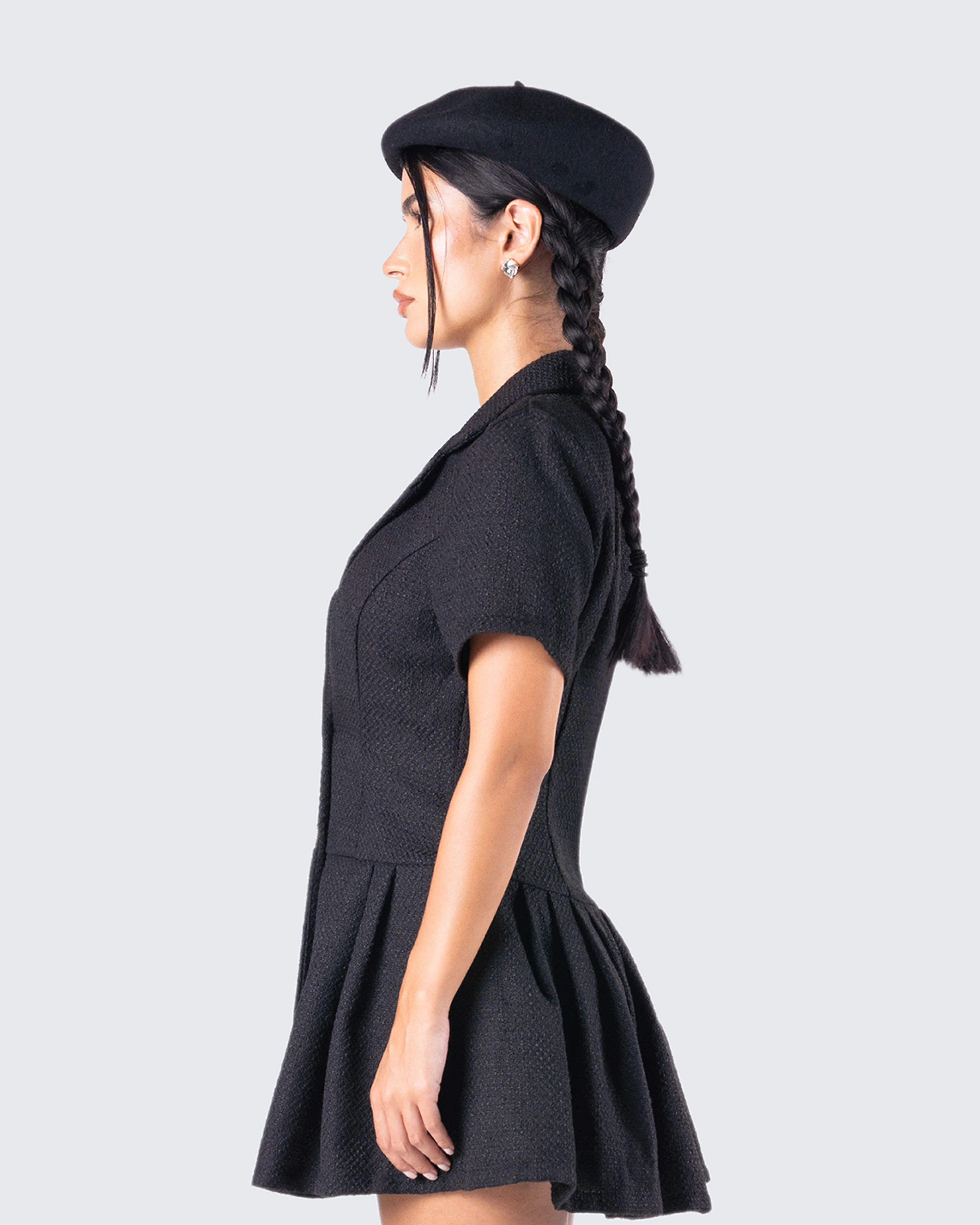 Felix Black Mini Dress - Image 6