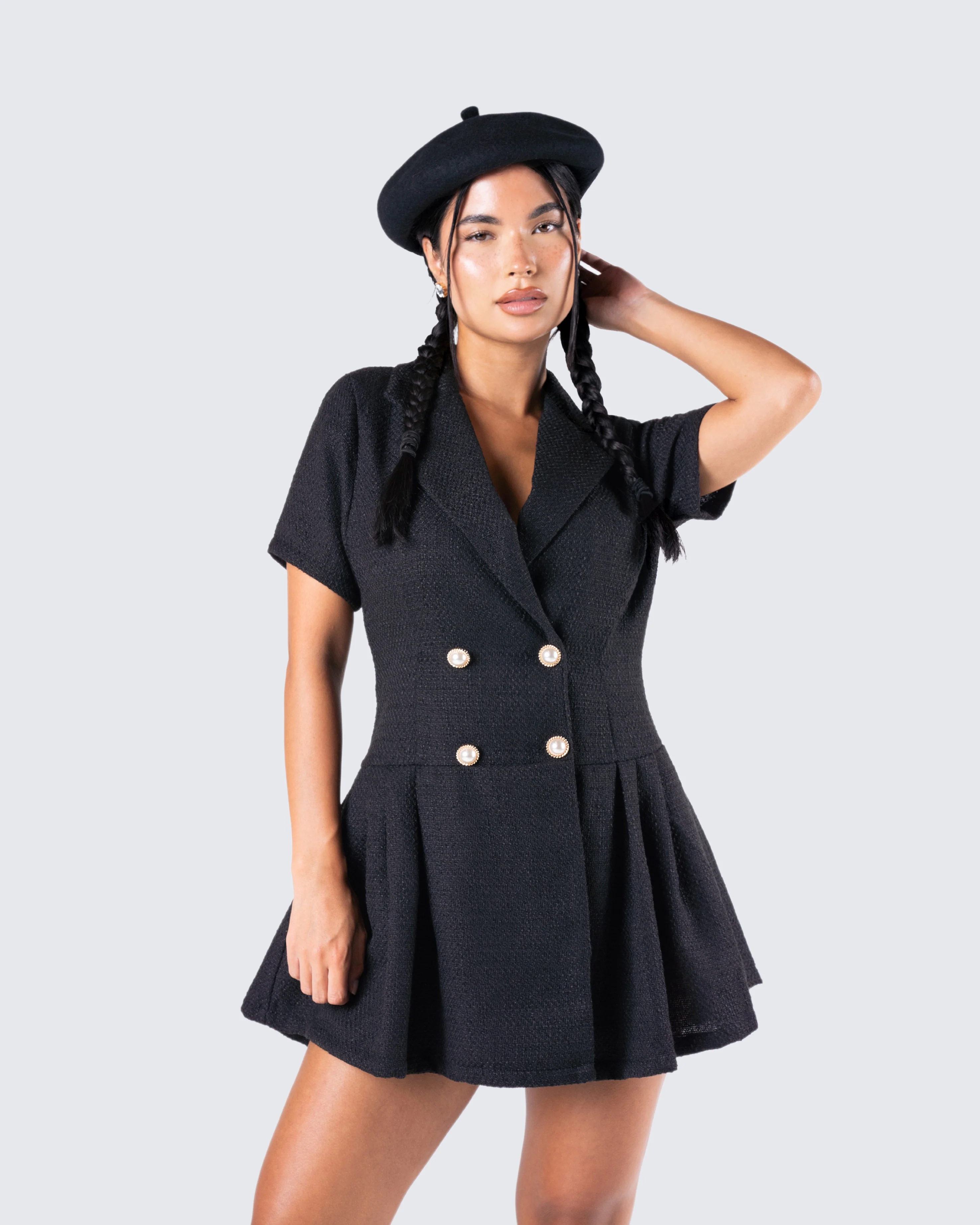 Felix Black Mini Dress - Image 8