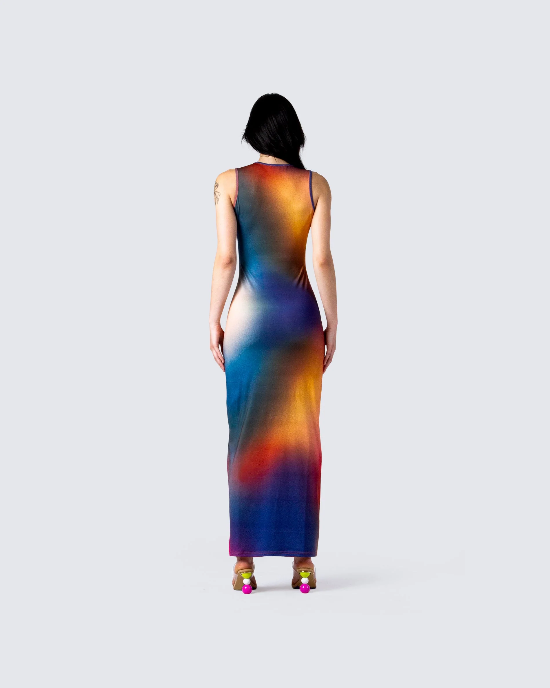 Finn Multi Print Maxi Dress - Image 6