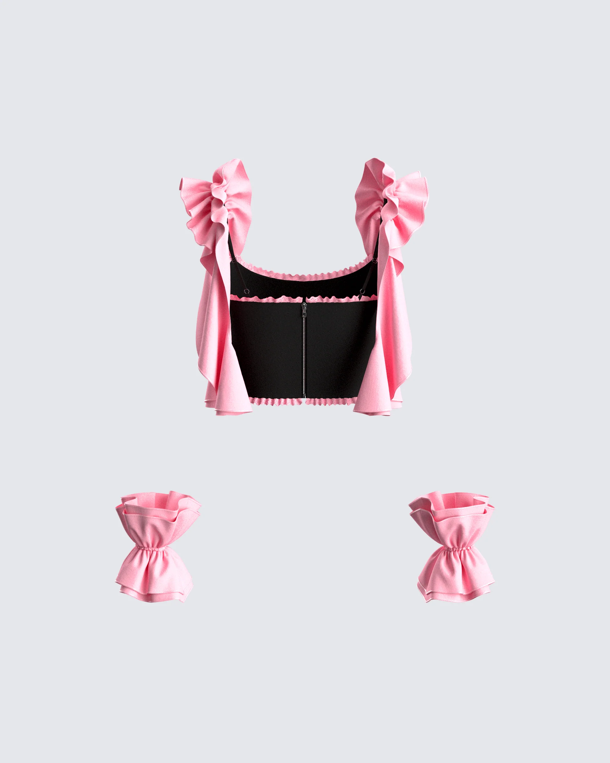Gabriela Multi Ruffle Top & Cuffs - Image 3