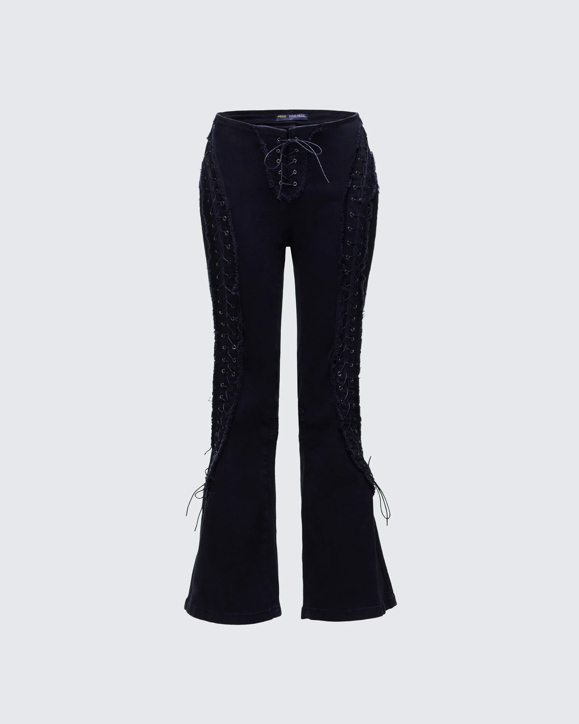 Genoveva Black Denim Lace Up Jeans