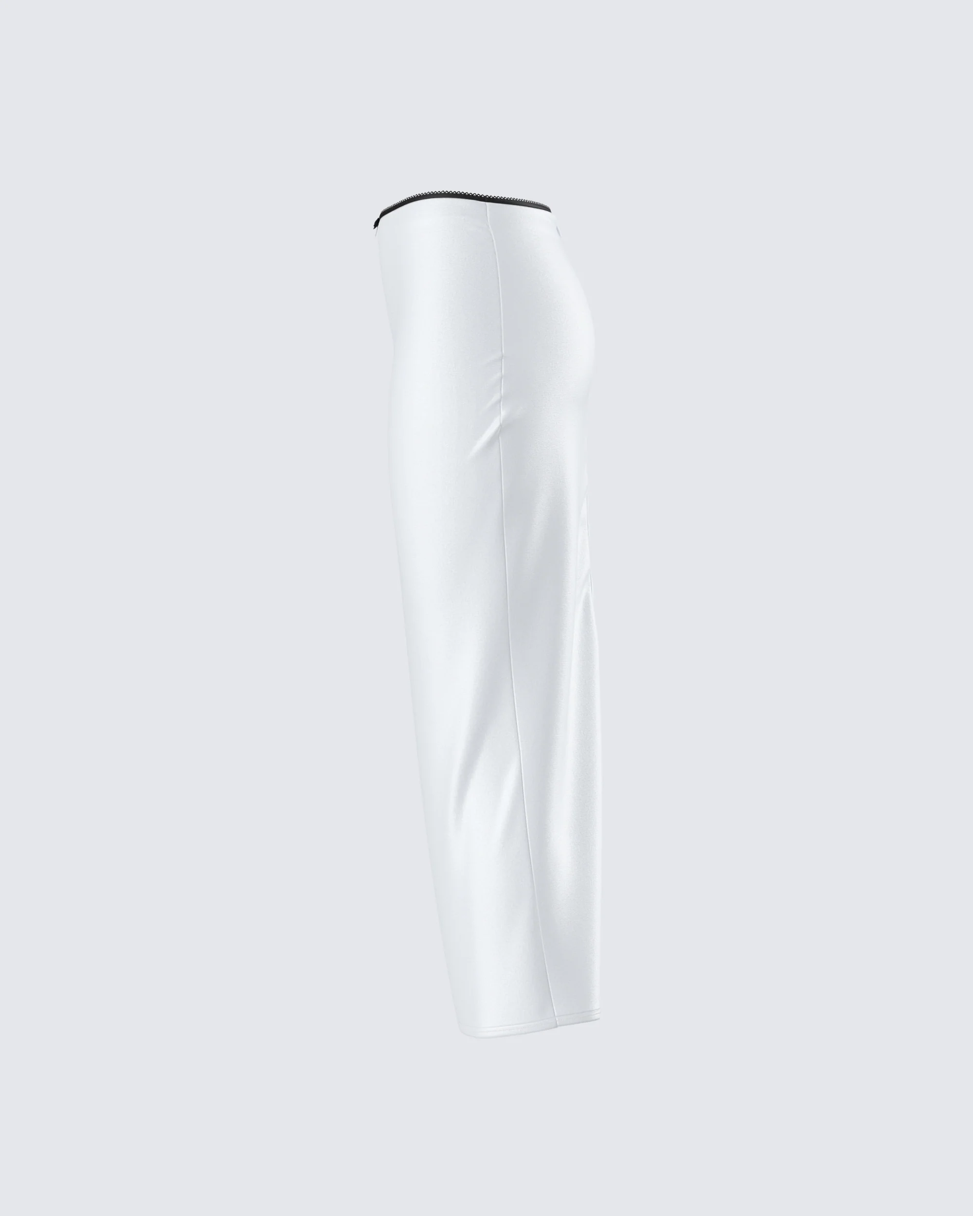 Georgia Ivory Satin Midi Skirt - Image 2