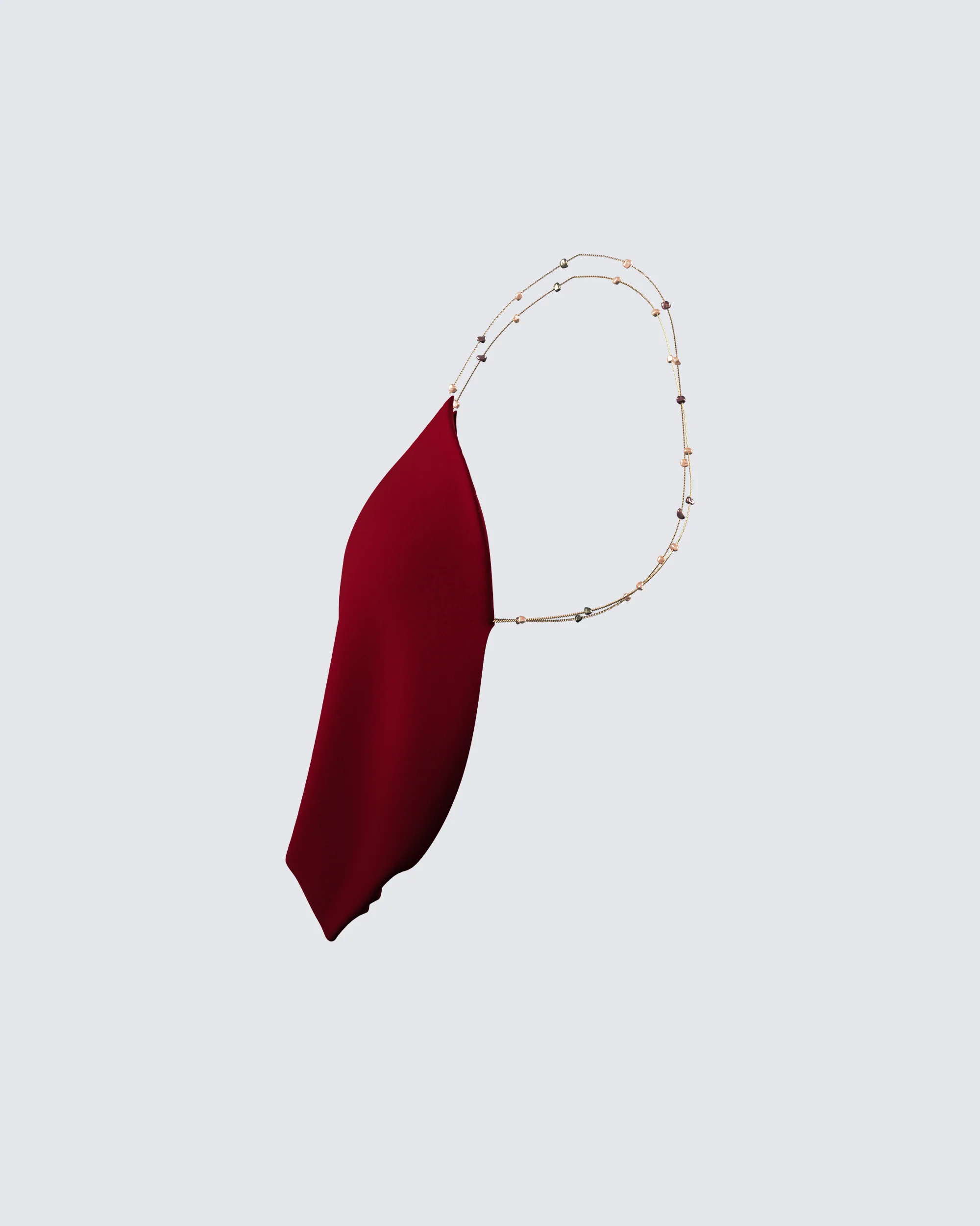 Ginger Burgundy Backless Cowl Top - Image 2