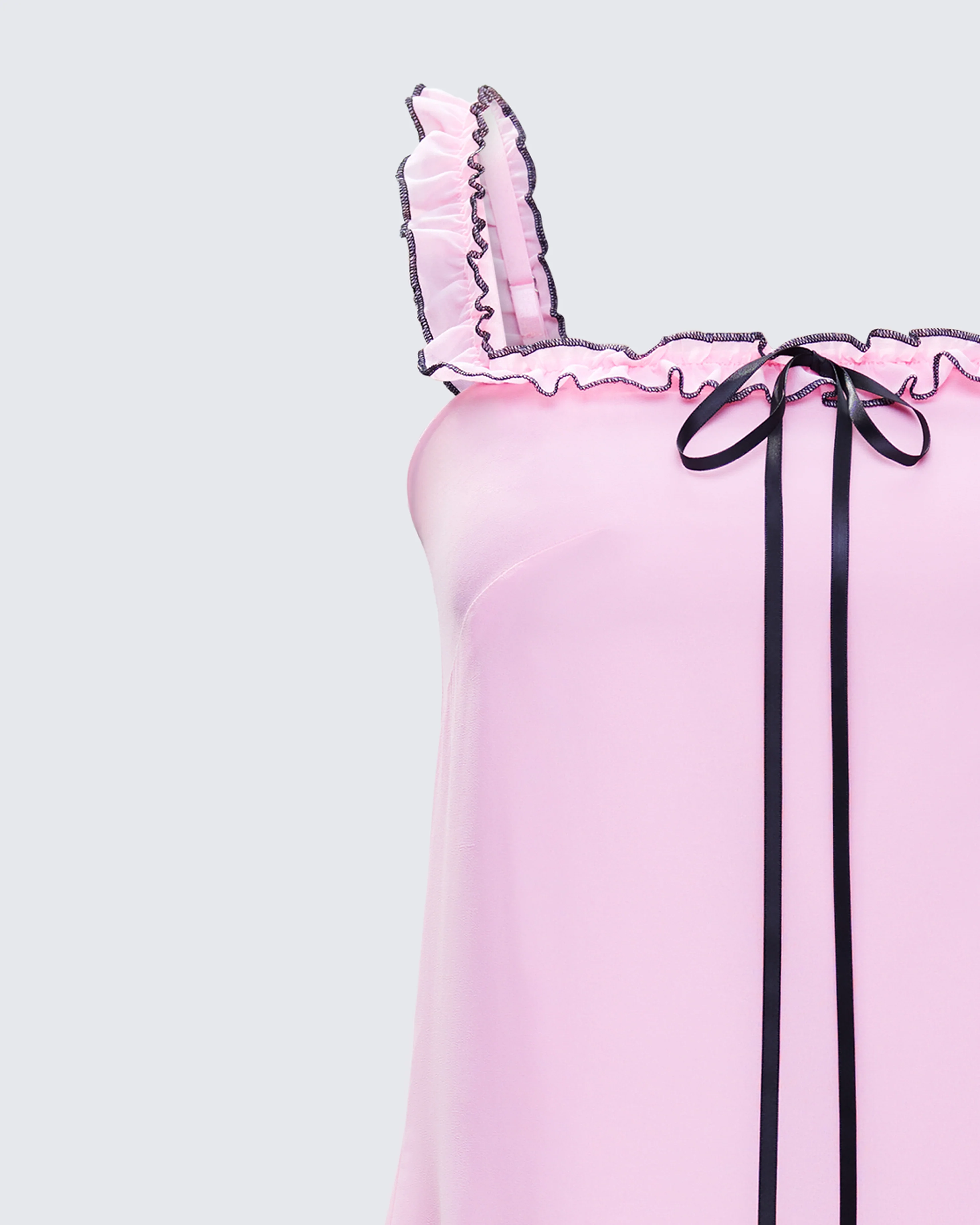 Giselda Pink Babydoll Mini Dress - Image 6