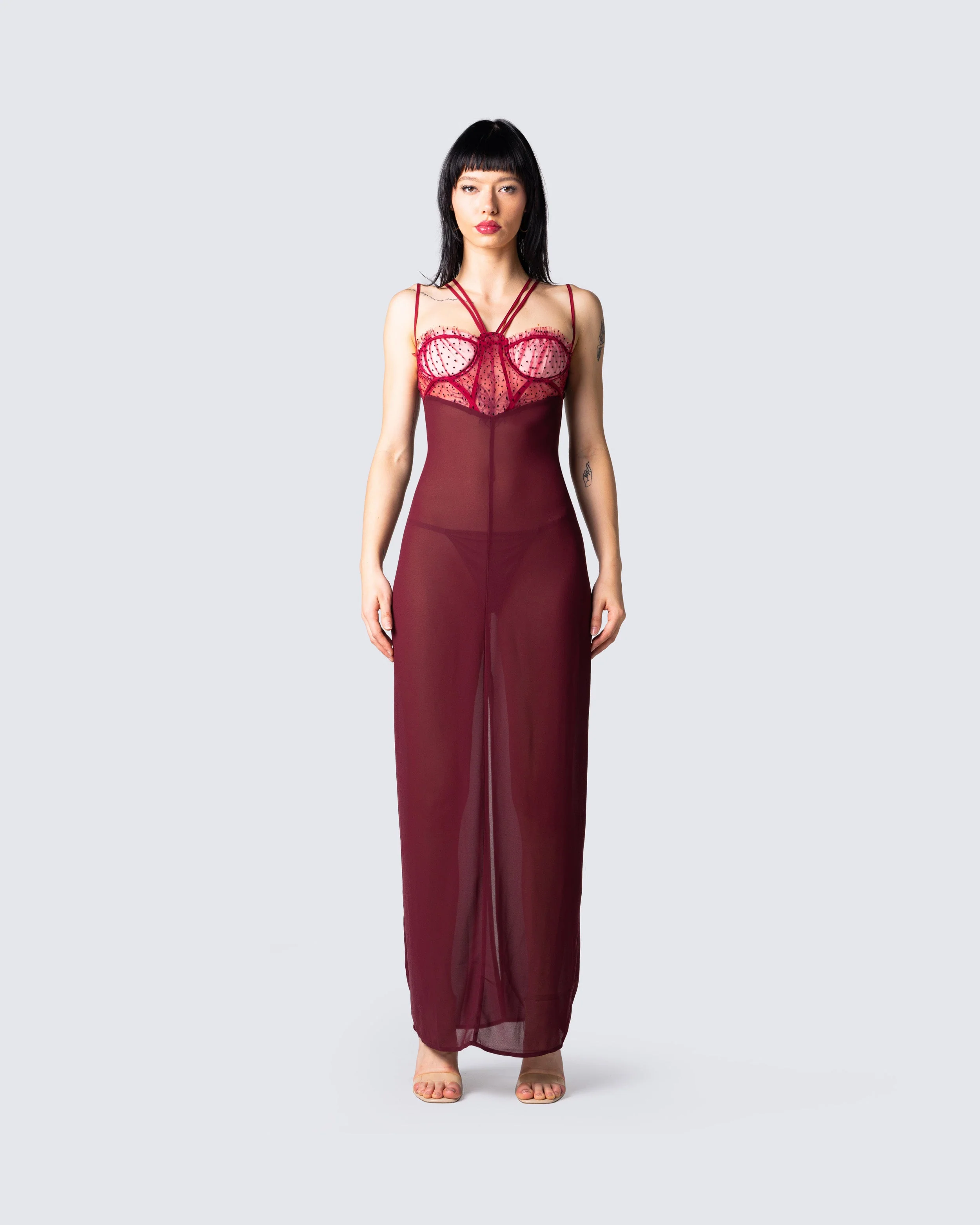Greta Red Corset Gown - Image 4