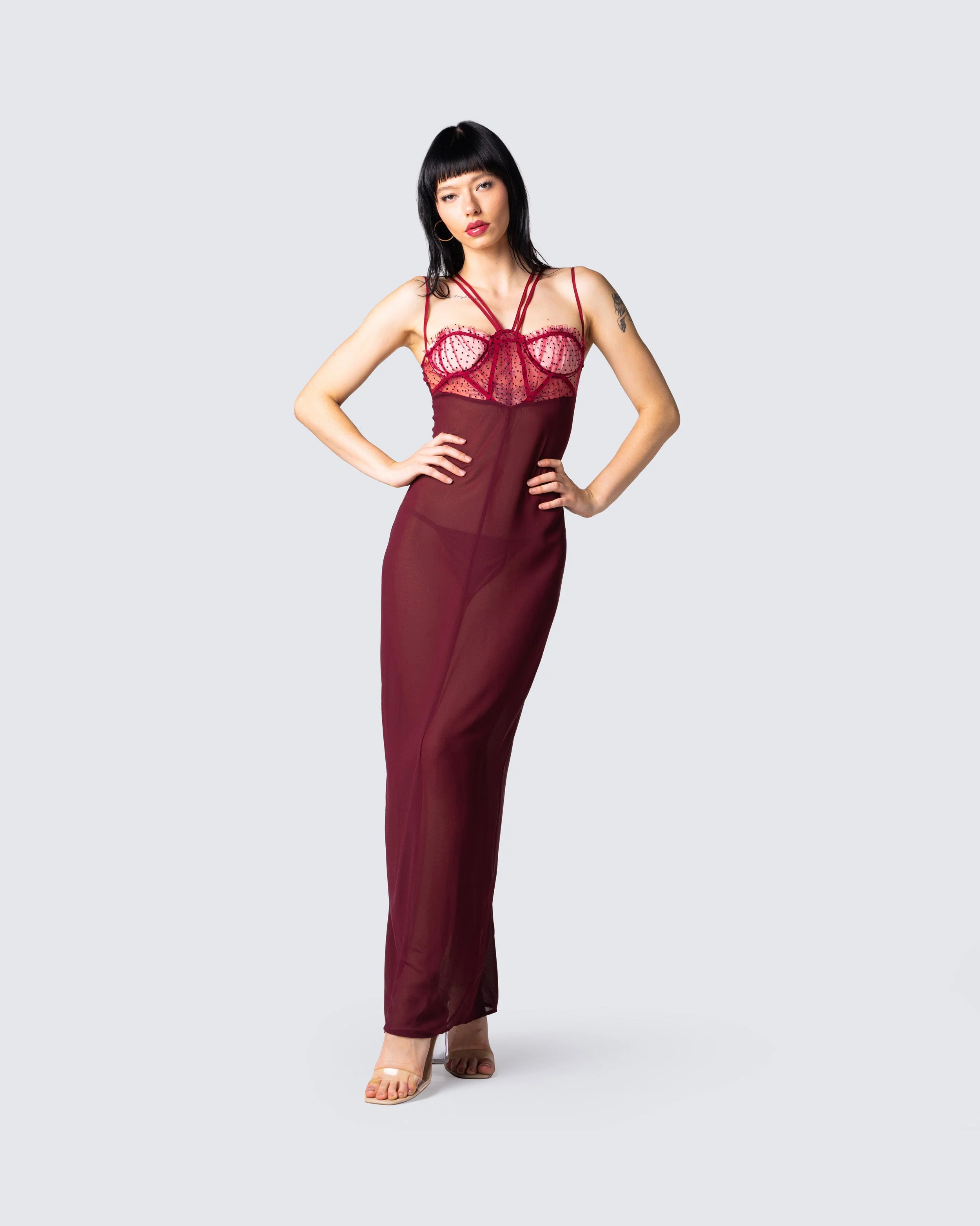 Greta Red Corset Gown - Image 7
