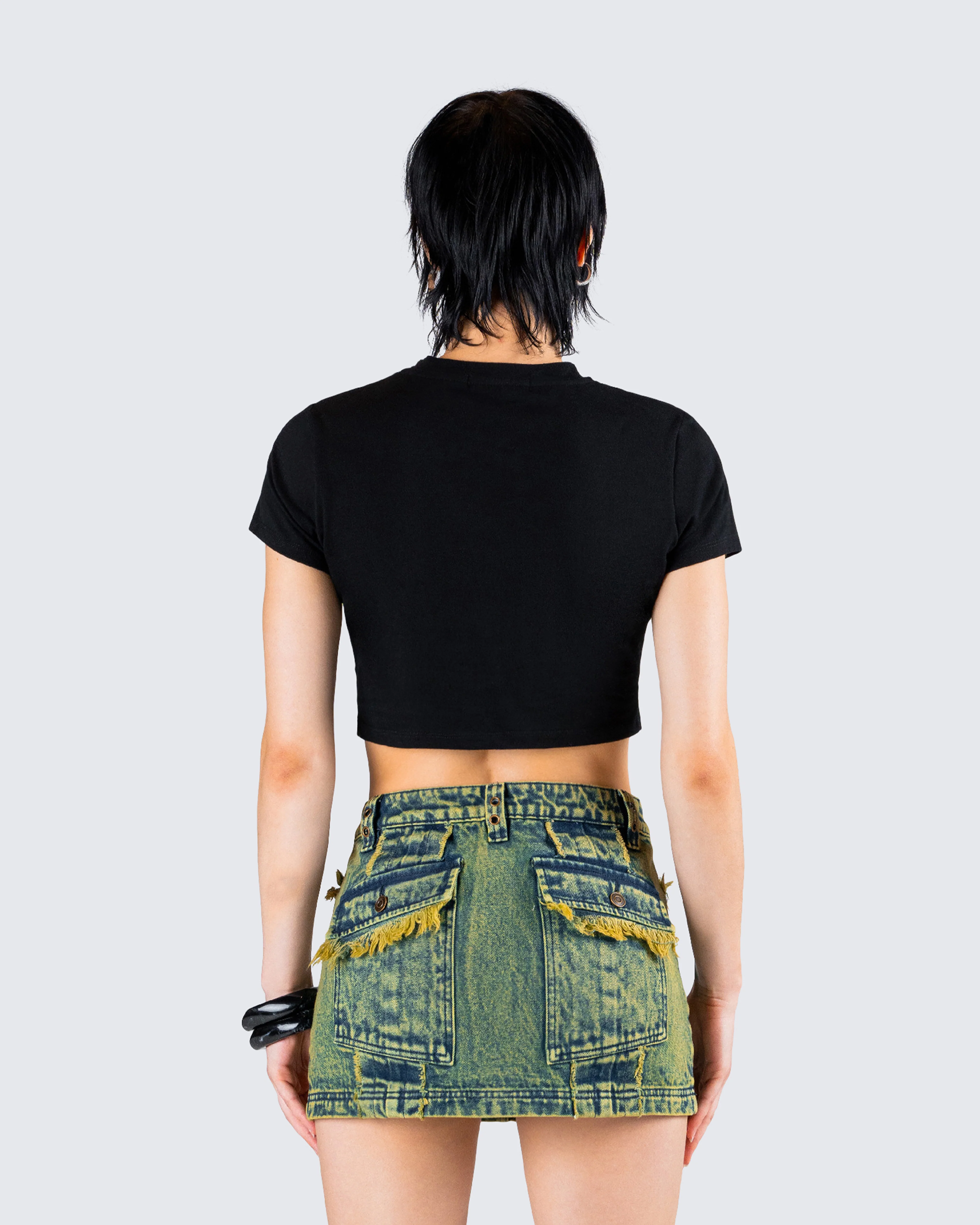 Gwendolyn Black Jersey Graphic Top - Image 7