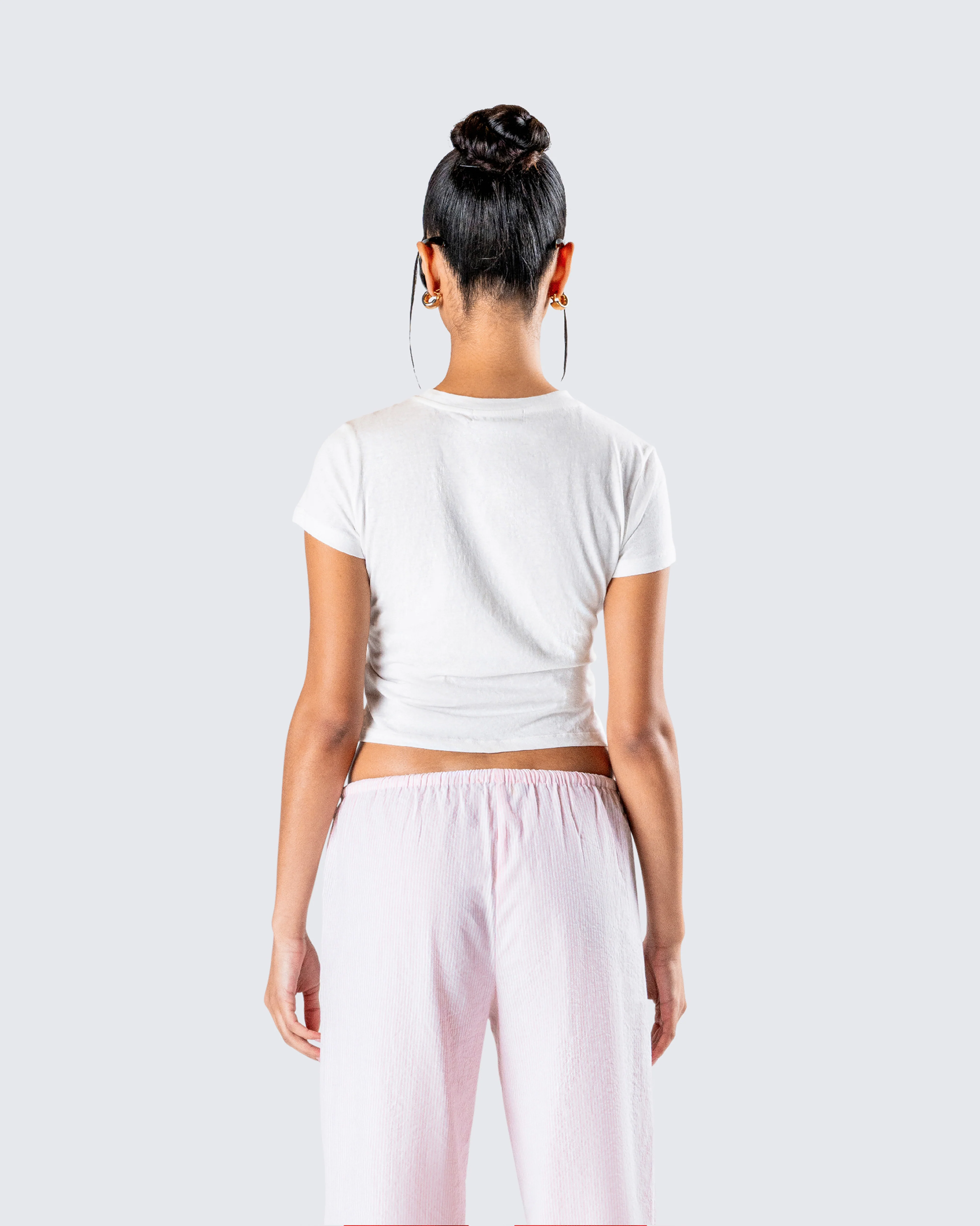 Gwyneth White Jersey Graphic Top - Image 7