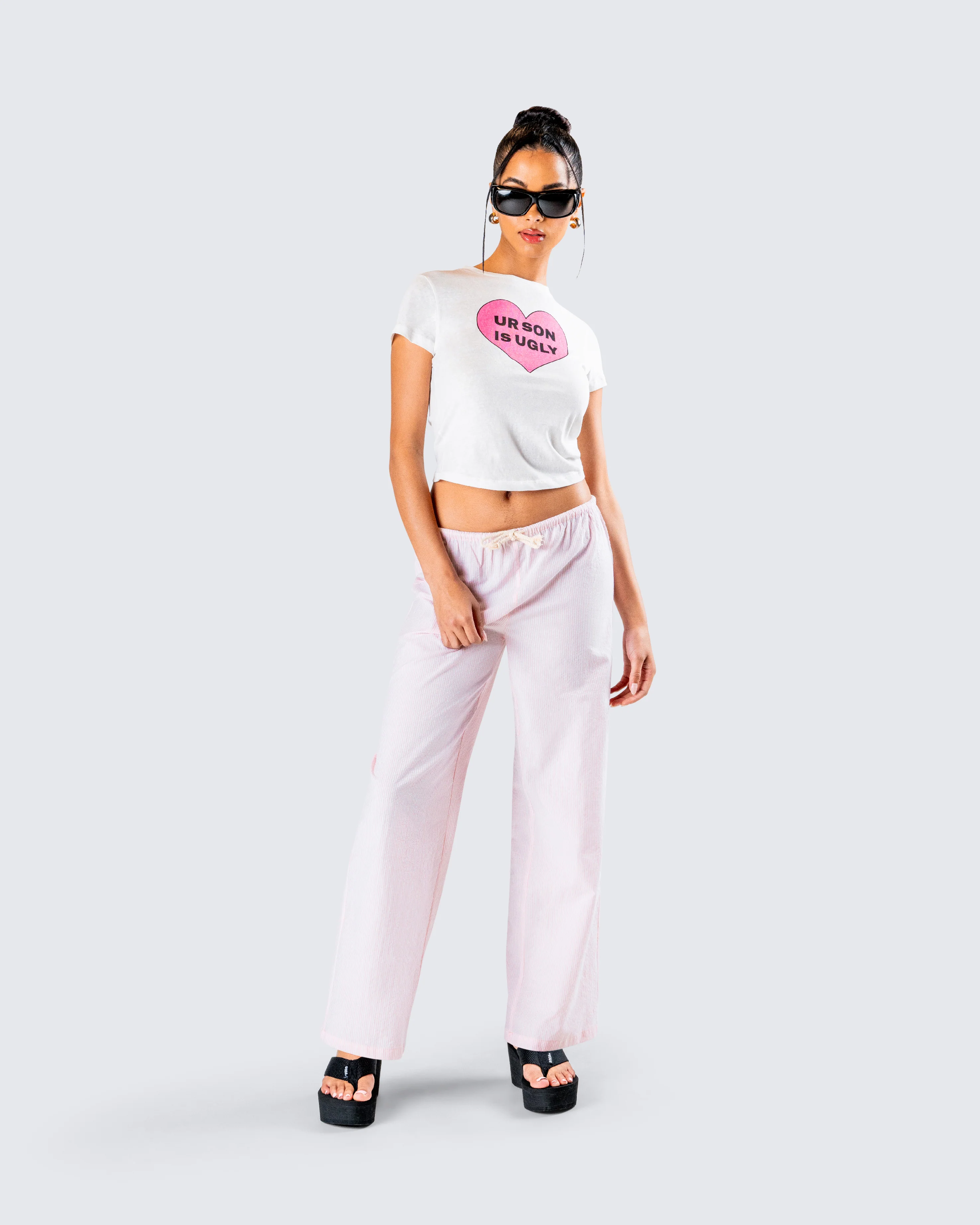 Gwyneth White Jersey Graphic Top - Image 9