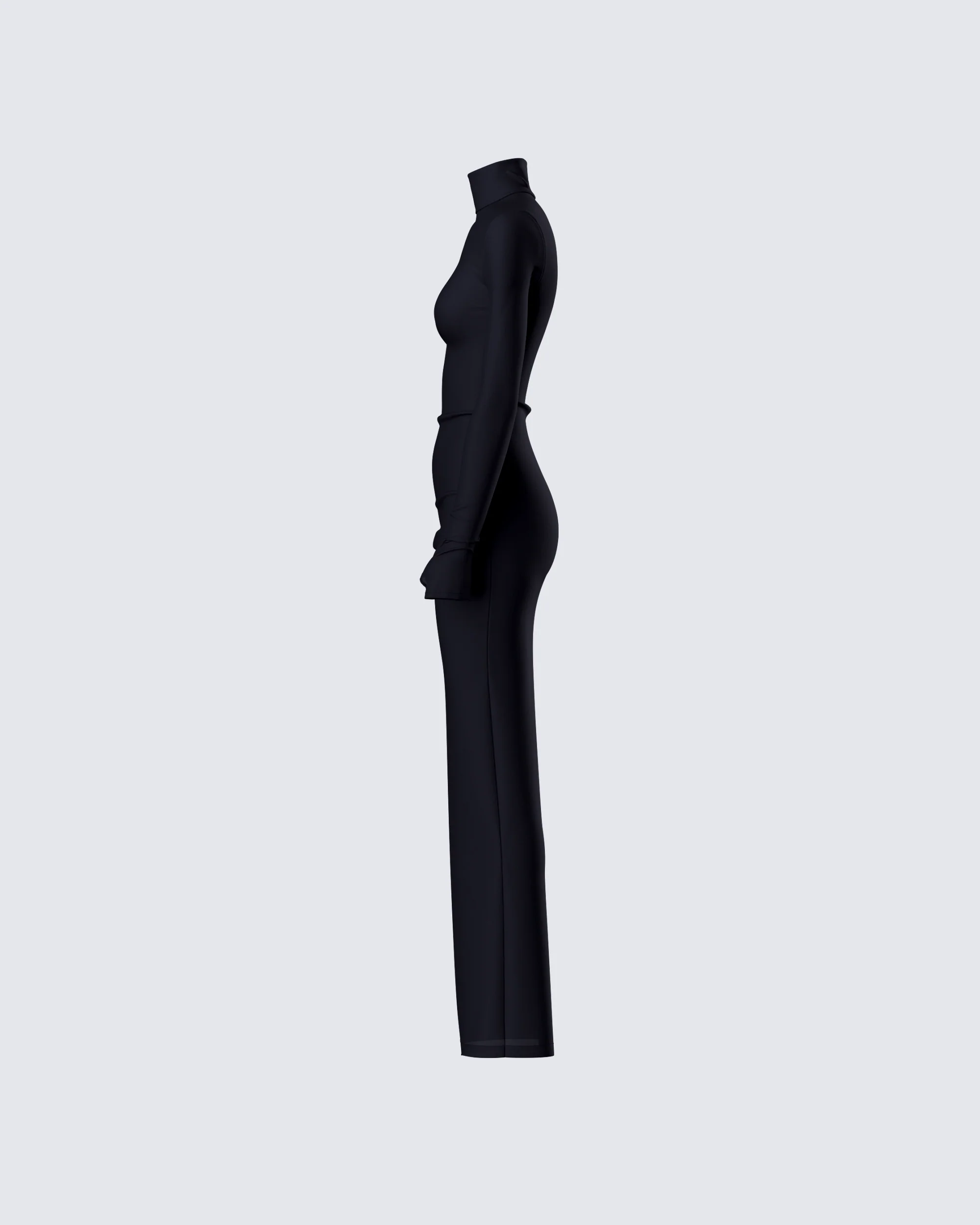 Haize Black Column Maxi Dress - Image 2