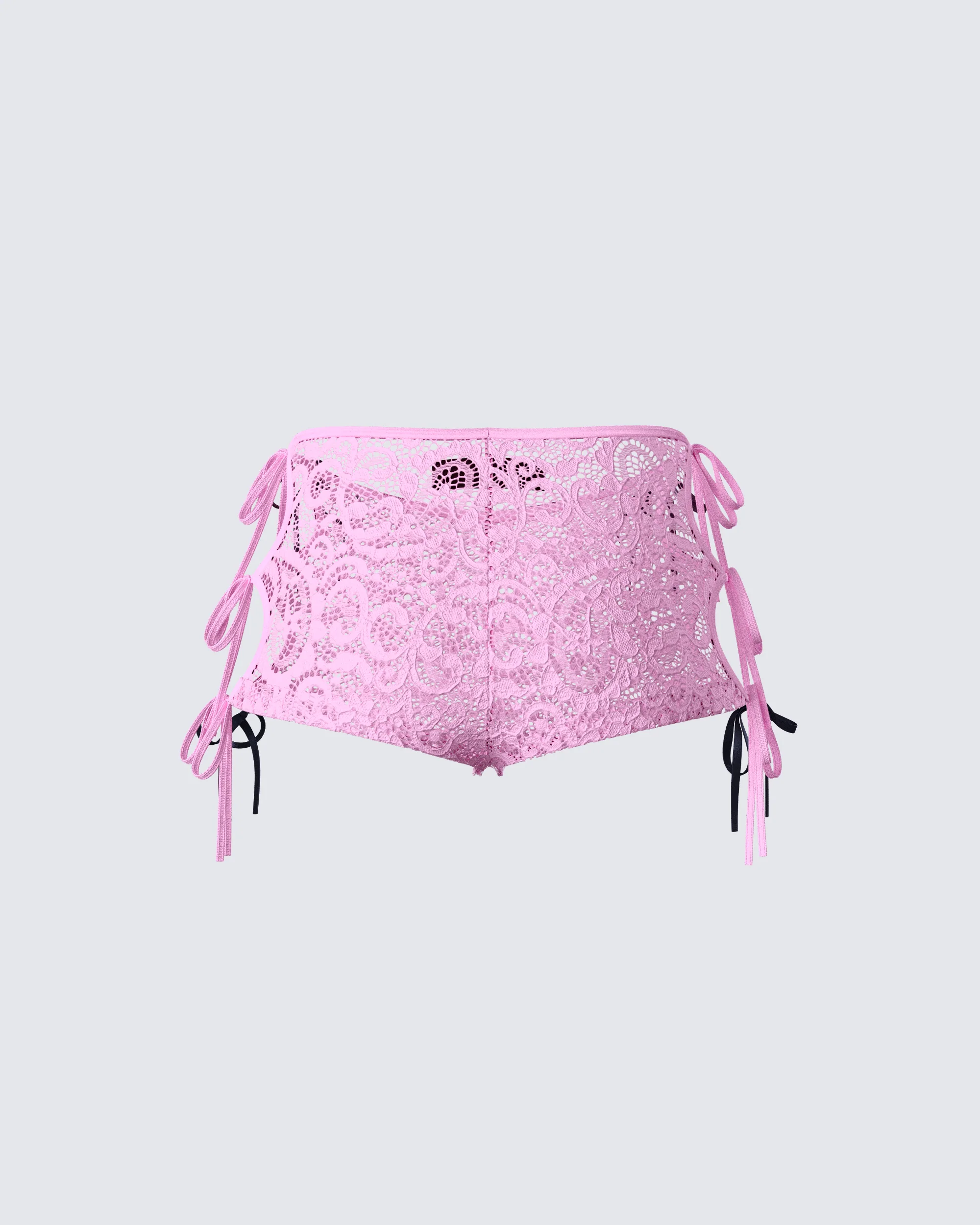 Halsey Pink Lace Side Tie Short - Image 3