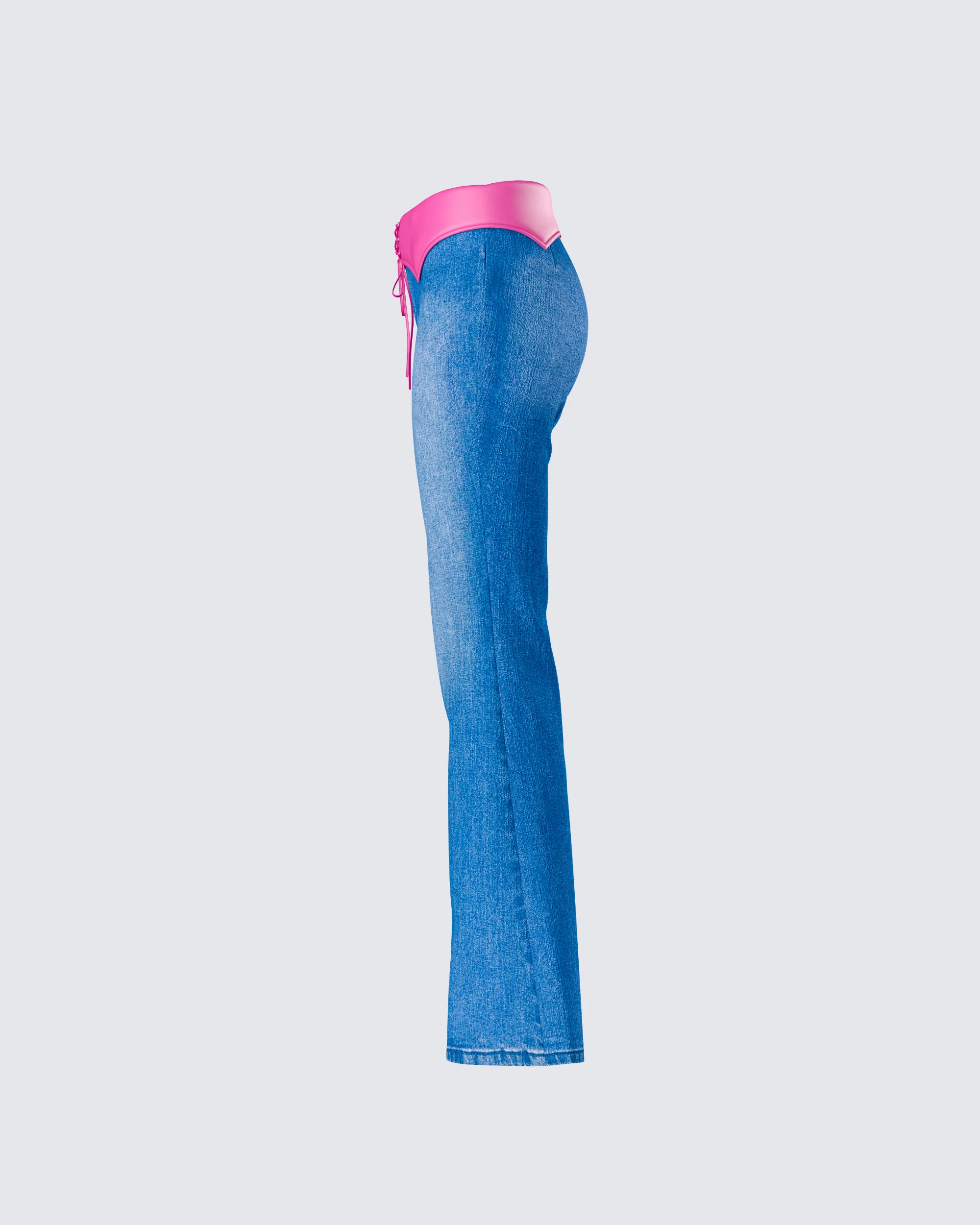 Hara Blue Low Rise Foldover Jean - Image 2