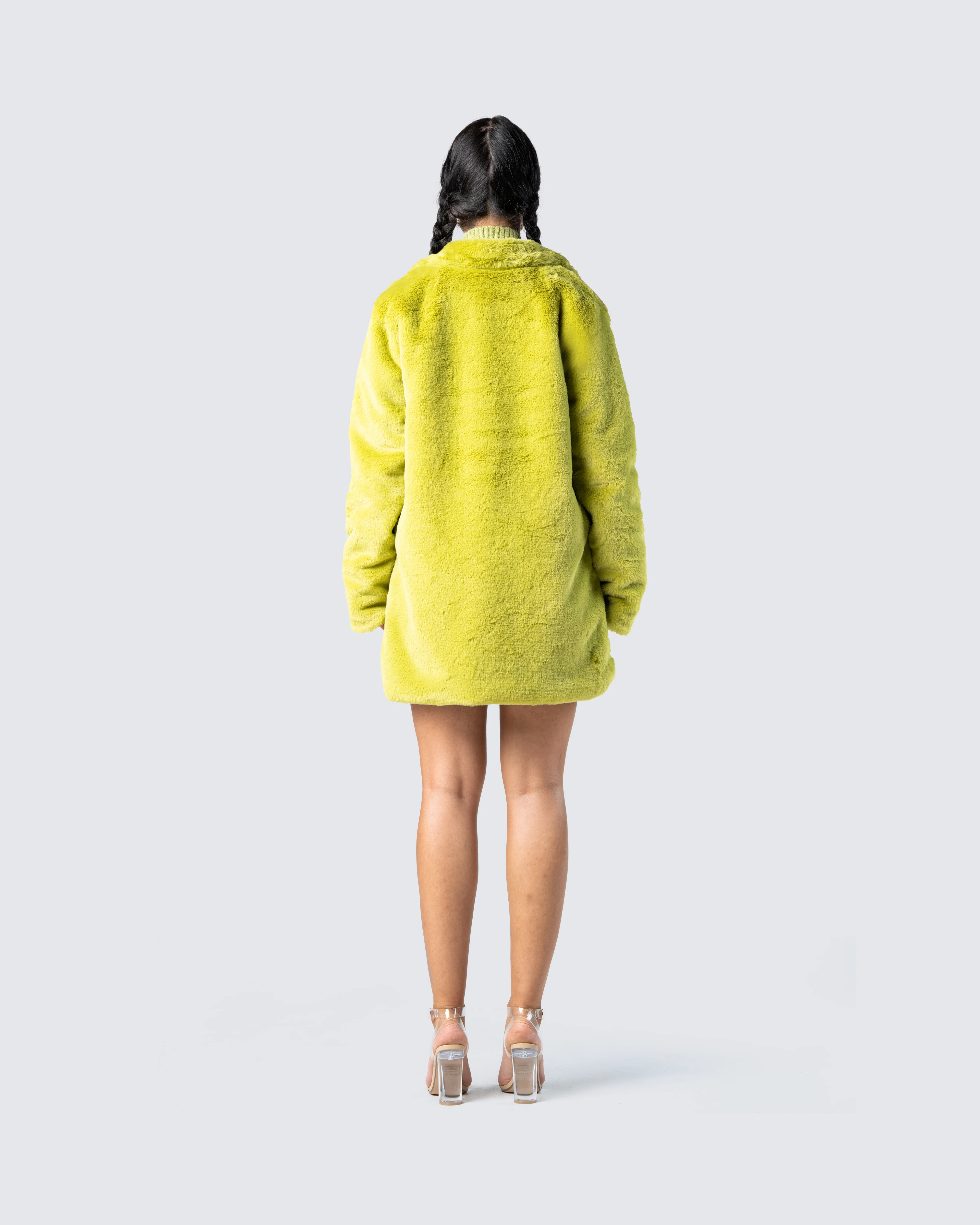 Harwell Green Vegan Fur Coat - Image 6
