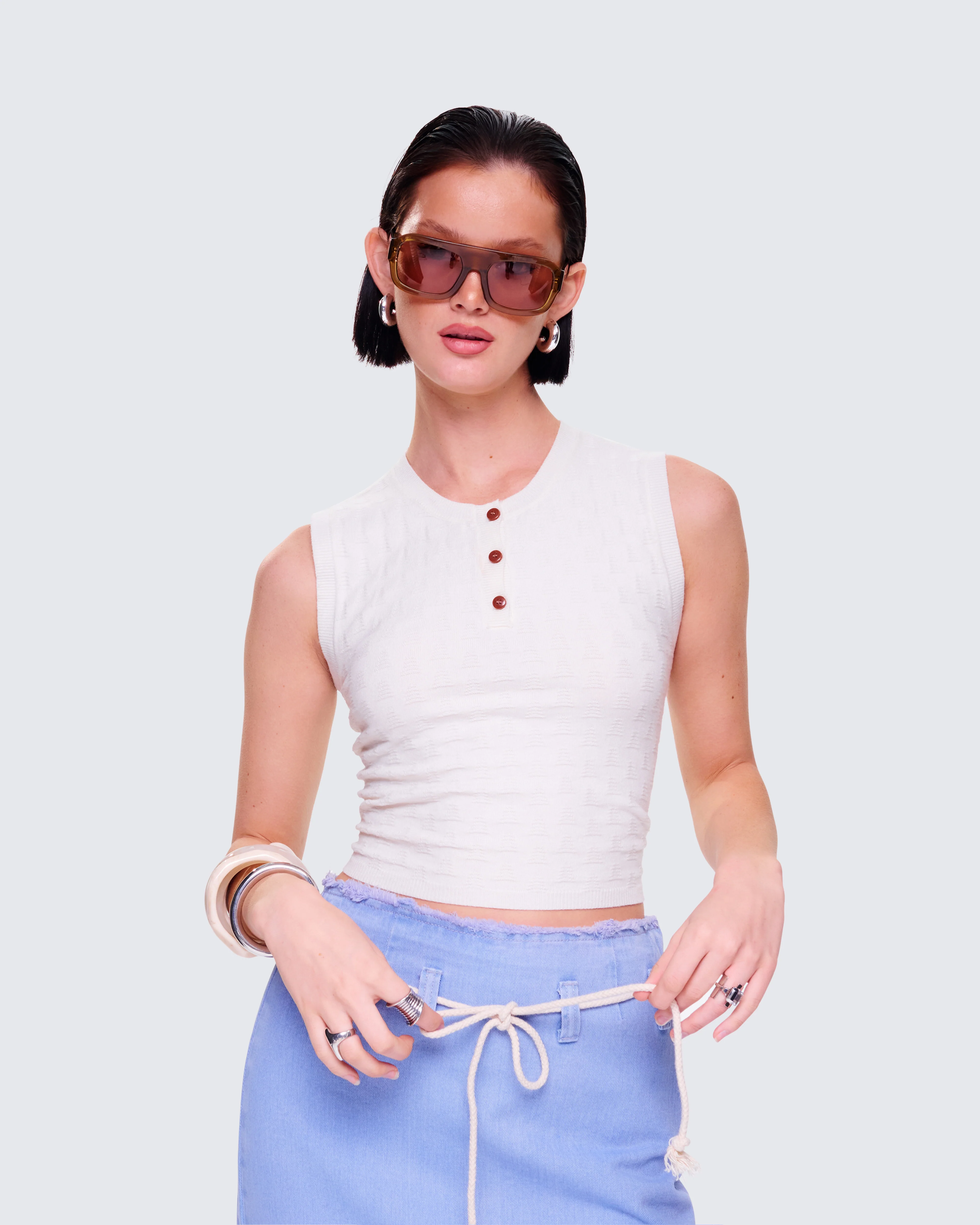 Heidi Ivory Sweater Pattern Top - Image 6