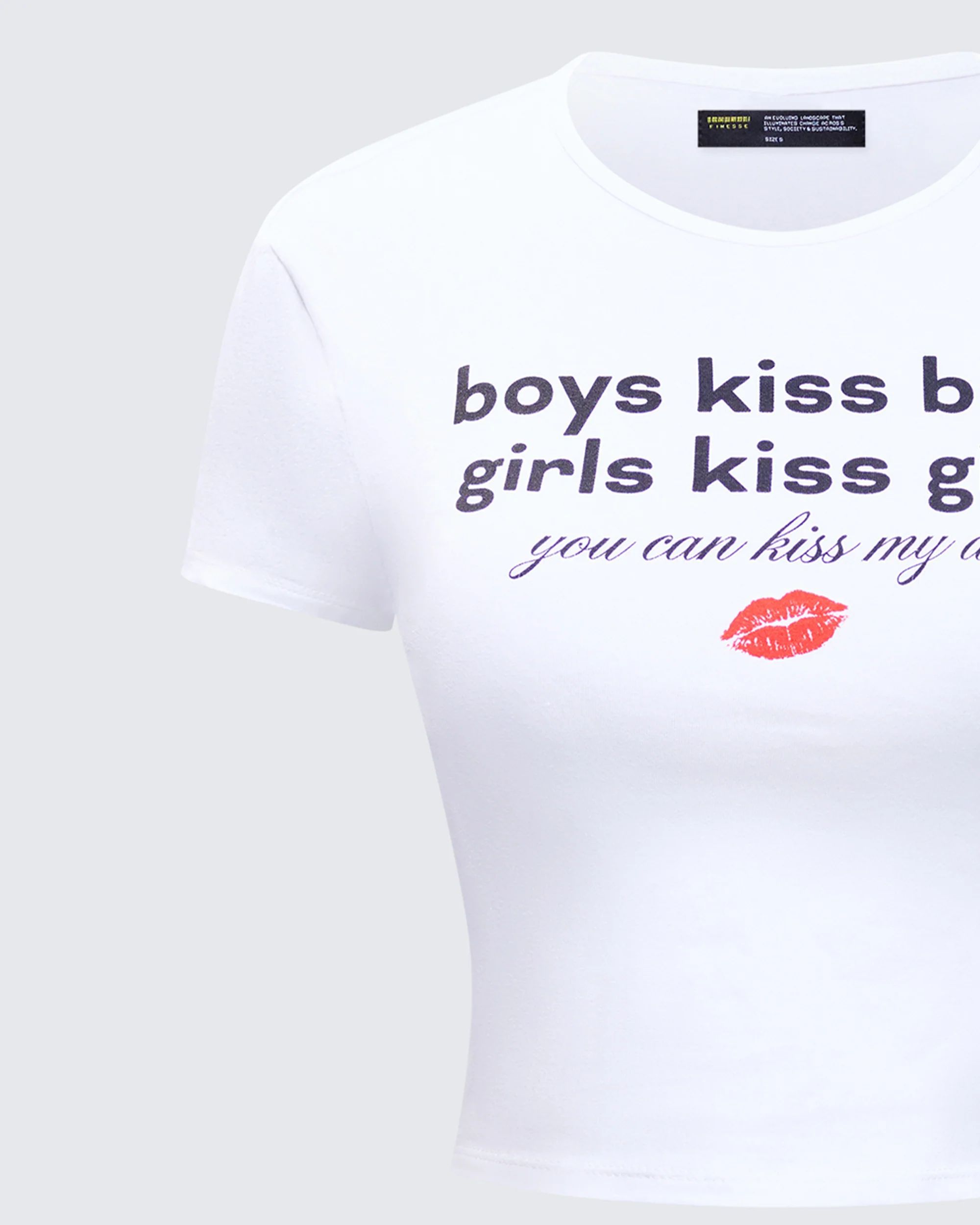 Hema White Slogan Baby Tee - Image 6
