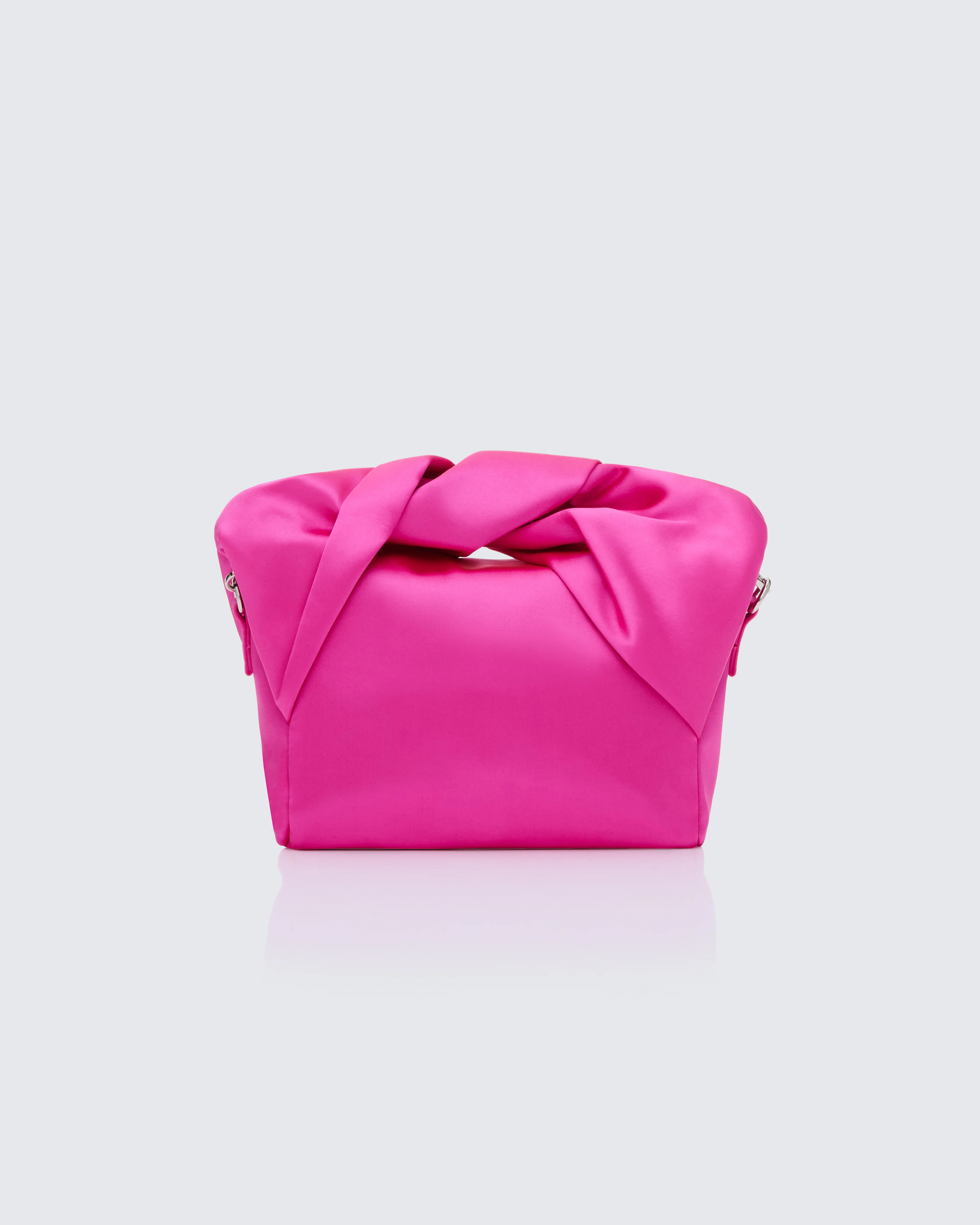 Henrietta Pink Satin Fold Over Bag - Image 2