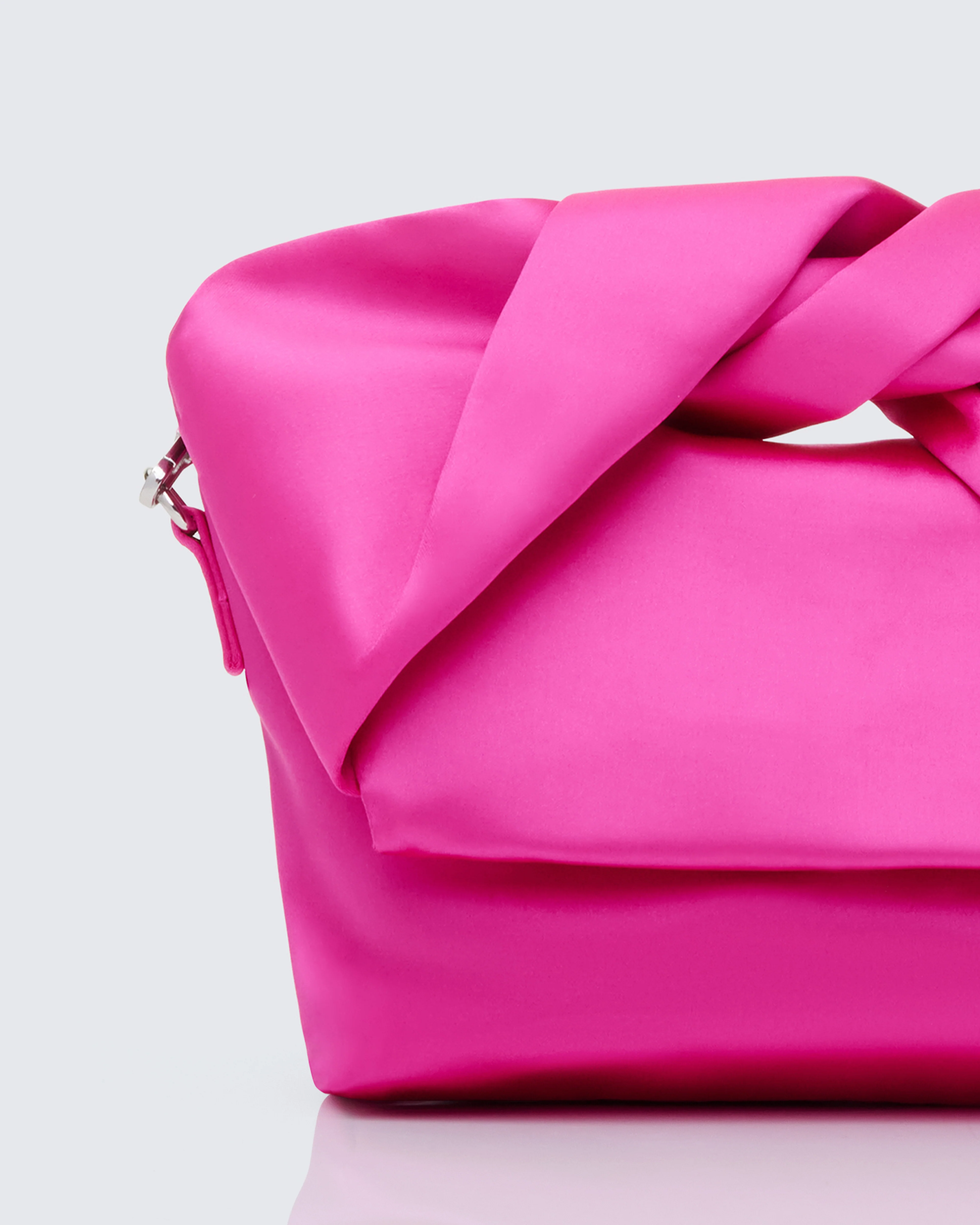 Henrietta Pink Satin Fold Over Bag - Image 3
