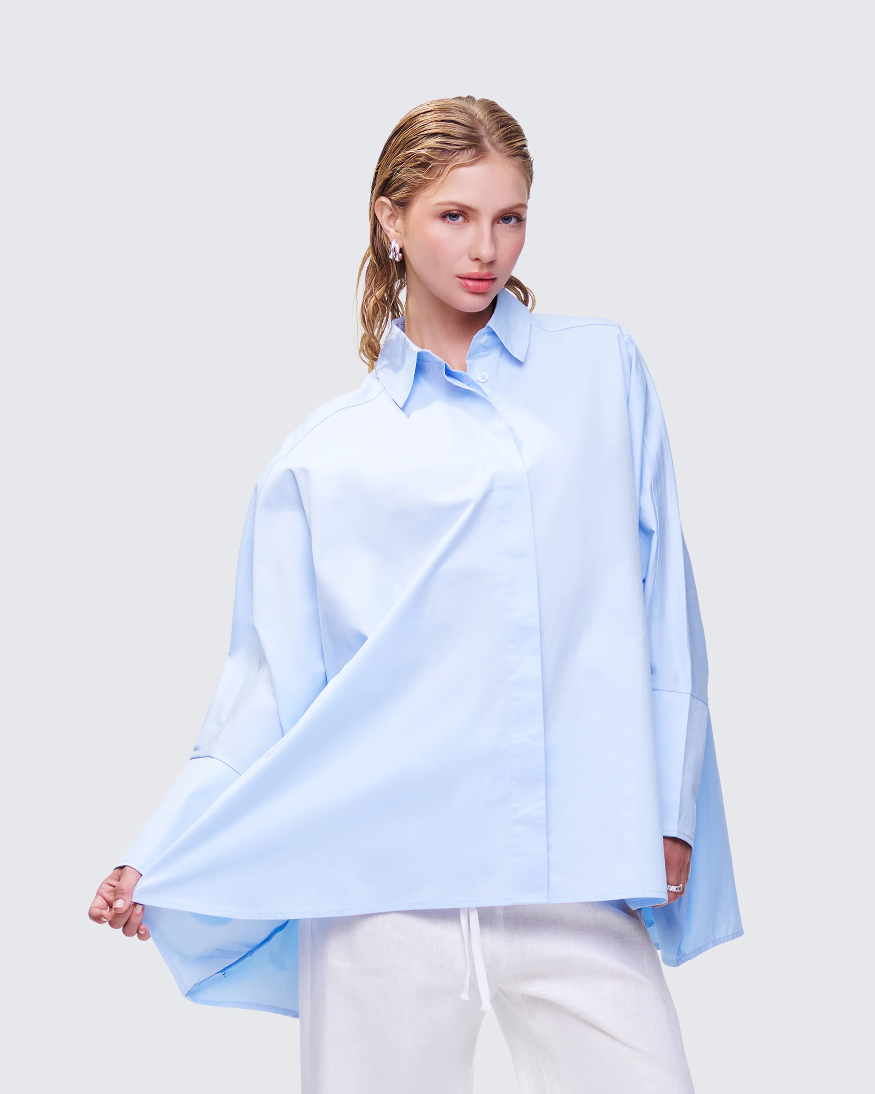Hesper Blue Box Cut Shirt - Image 3