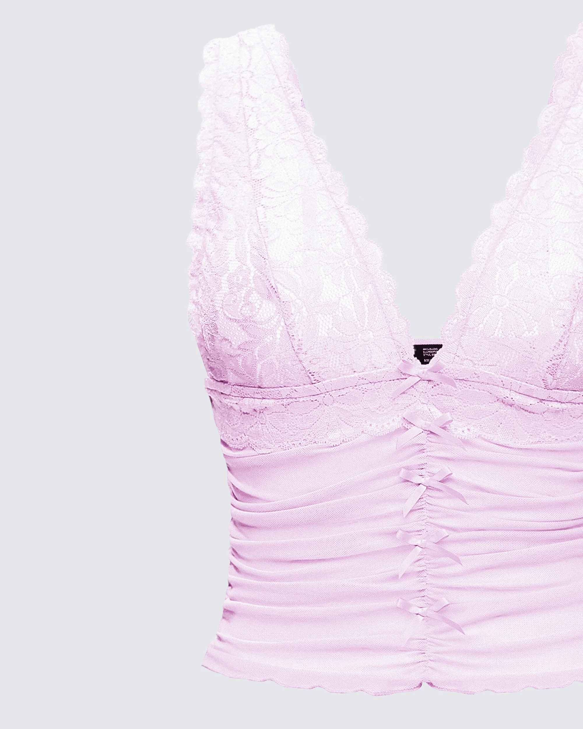 Hyacinth Pink Floral Bow Detail Top - Image 6