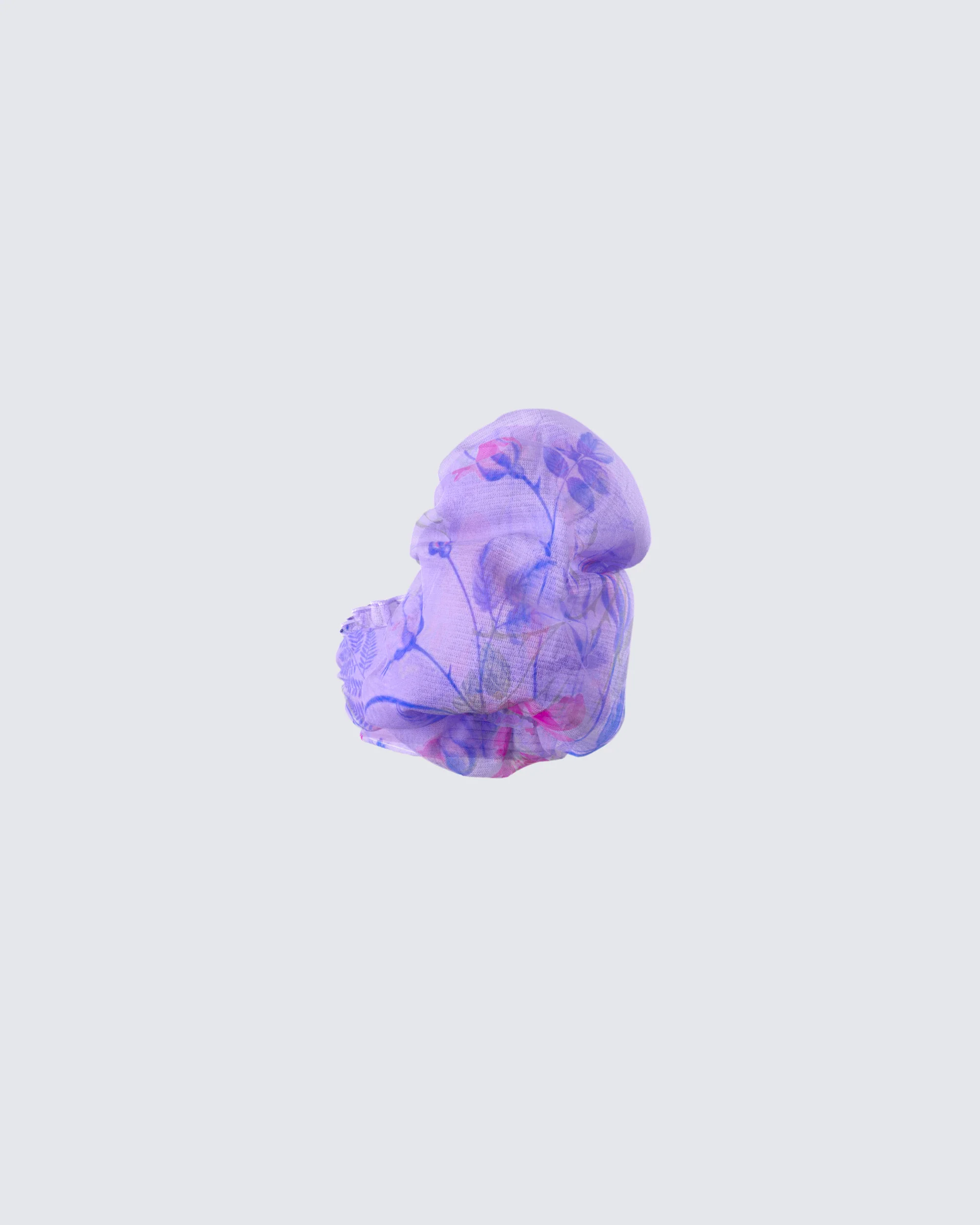 Ida Purple Floral Organza Top - Image 2