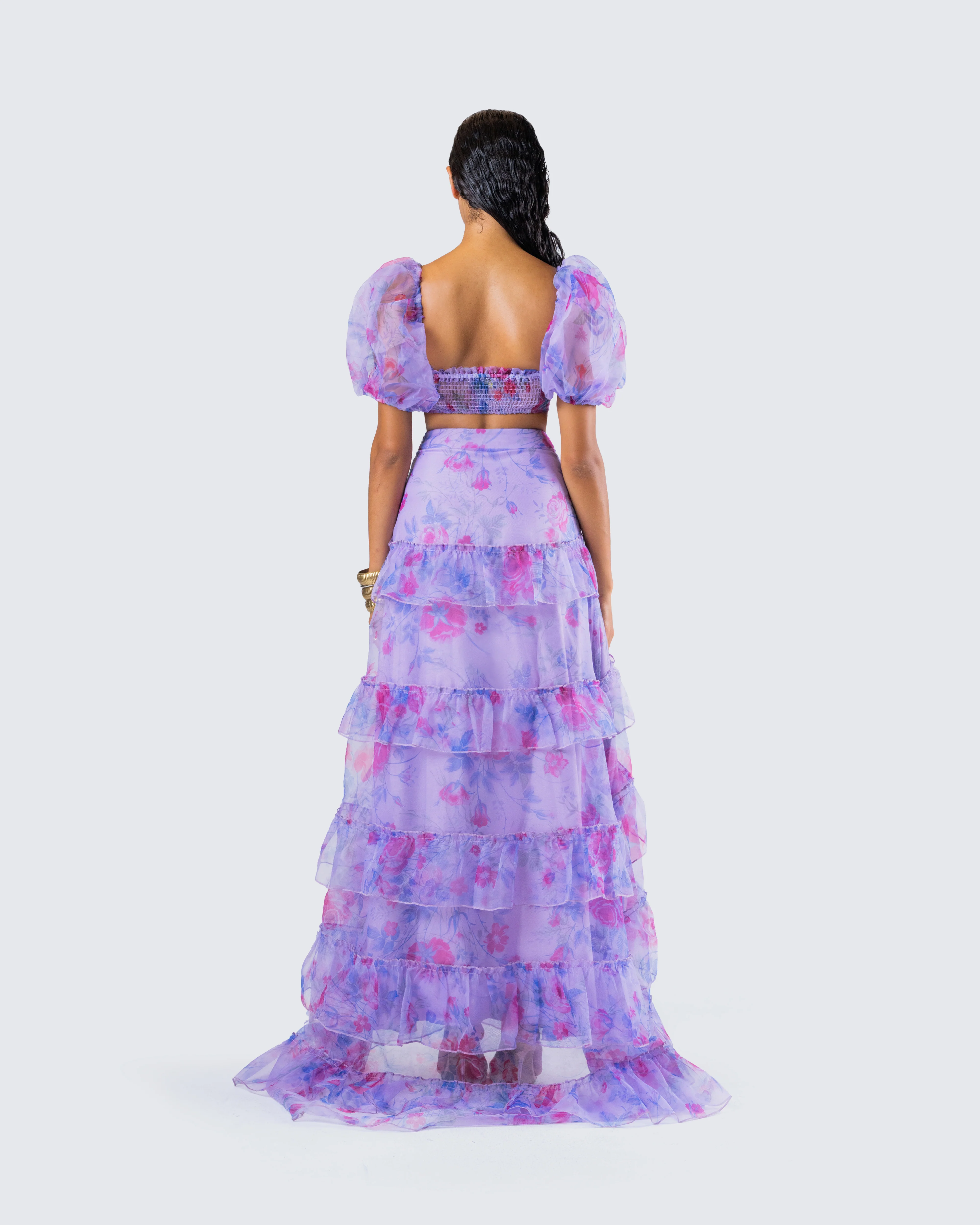 Ida Purple Floral Maxi Set - Image 7