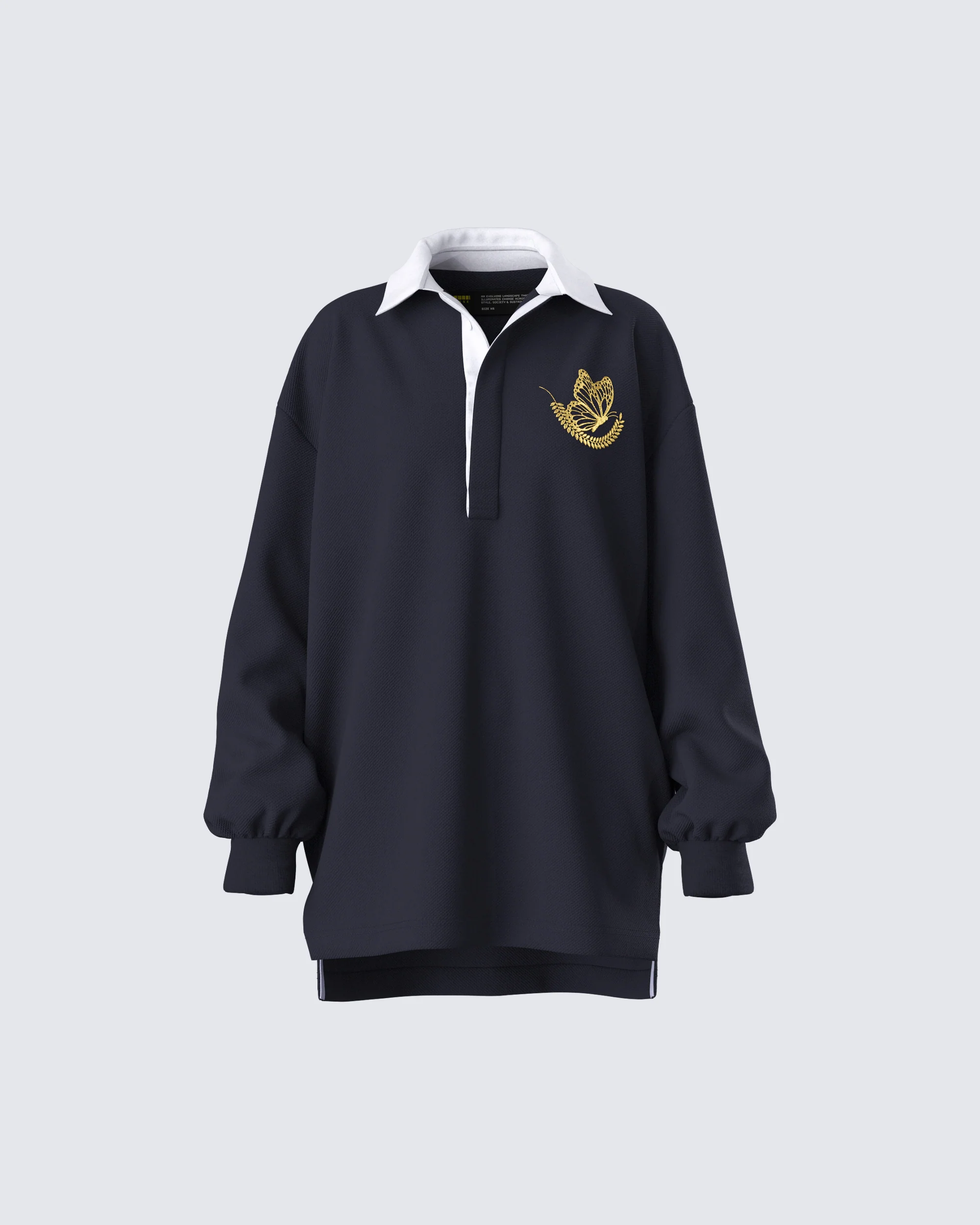 Iden Black Rugby Polo Dress