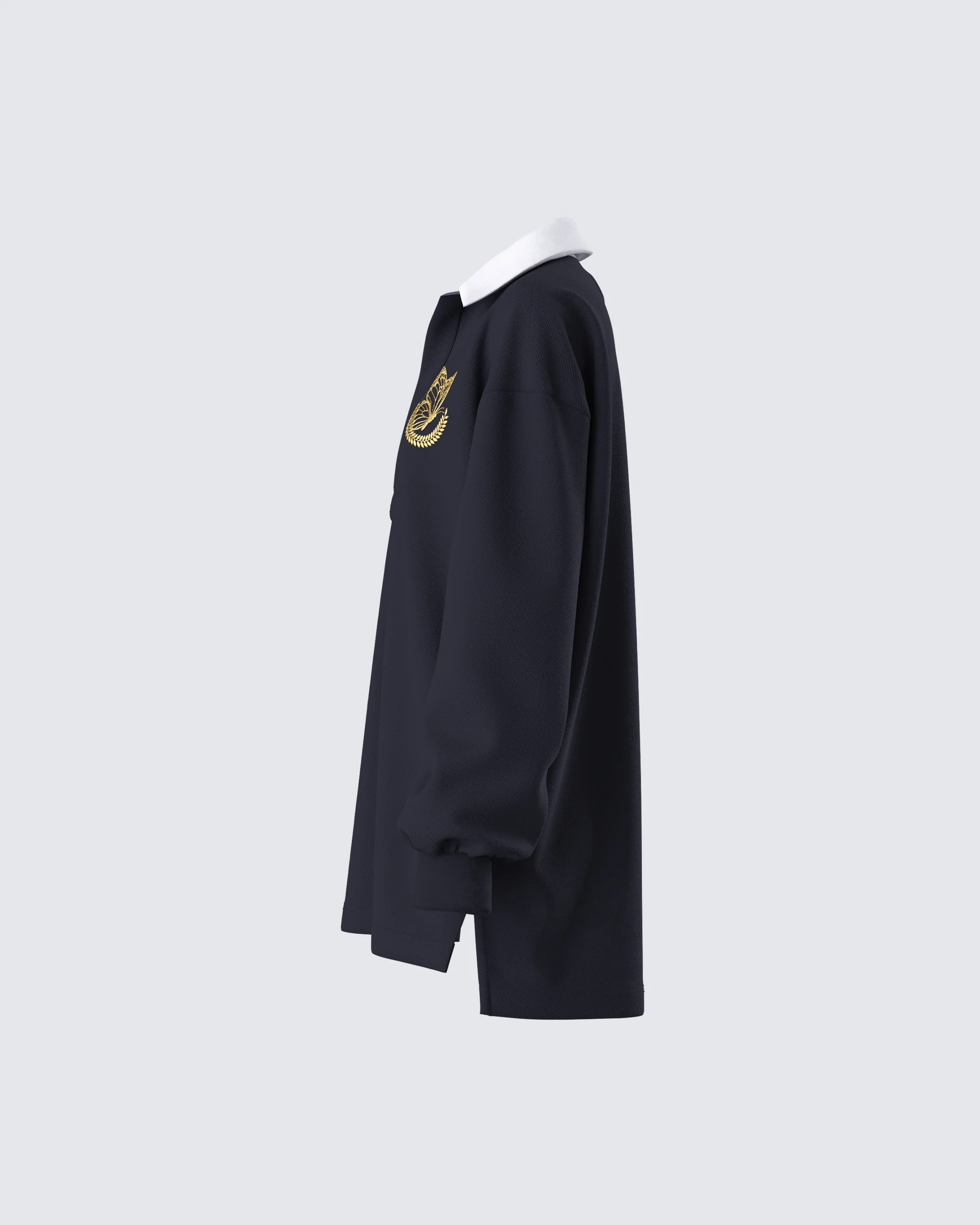 Iden Black Rugby Polo Dress - Image 2