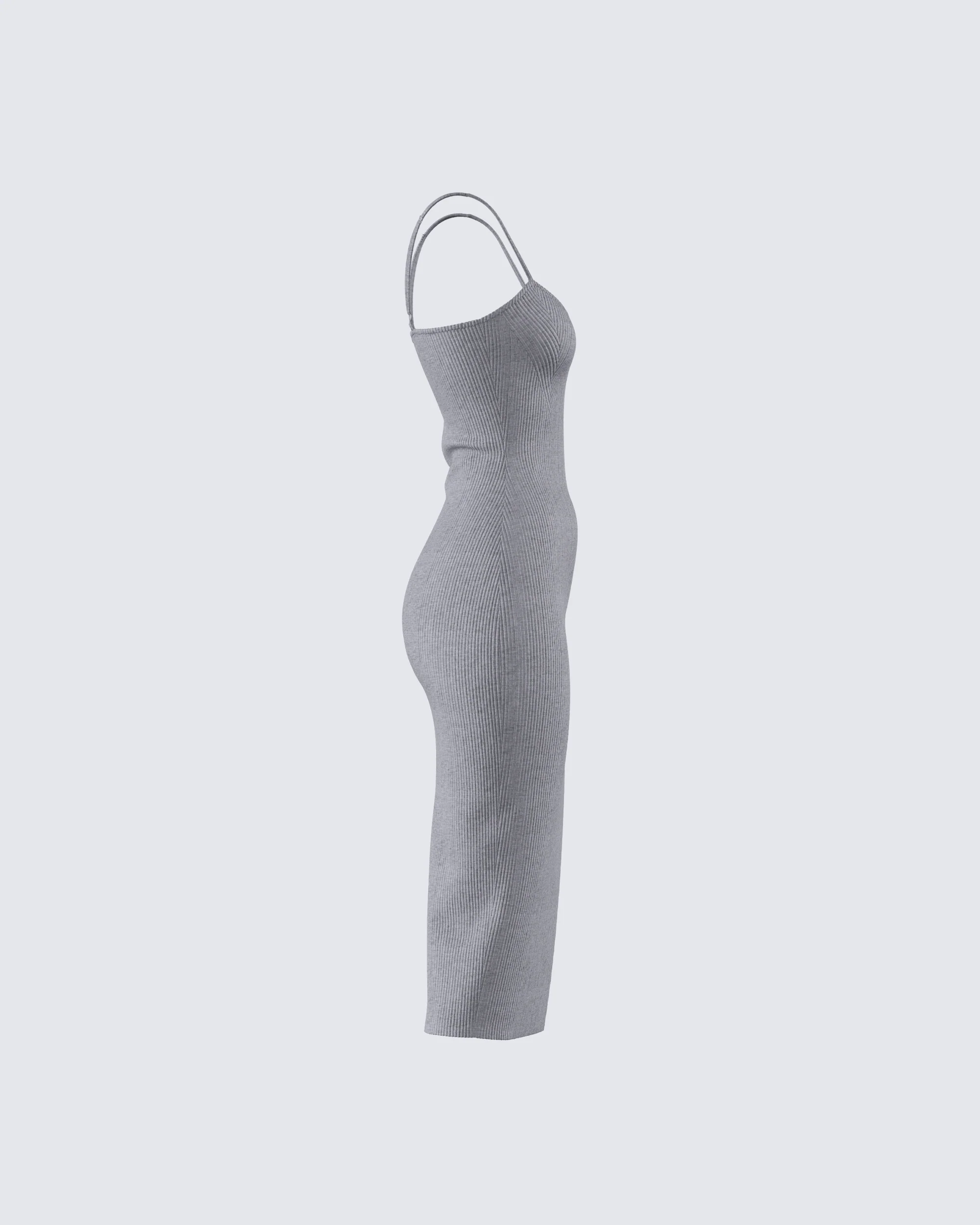 Ilana Grey Rib Sweater Dress - Image 2